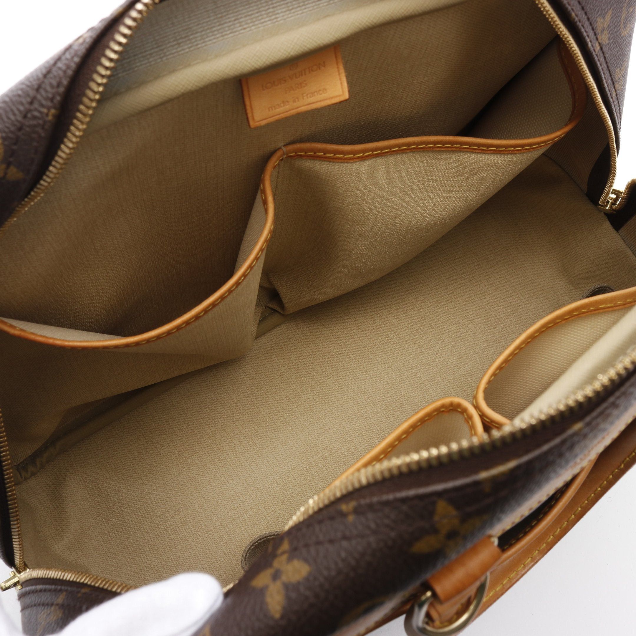 Louis Vuitton Louis Vuitton Deauville Bowling Vanity Monogram Handbag Leather Brown Size ONE SIZE - 3 Thumbnail