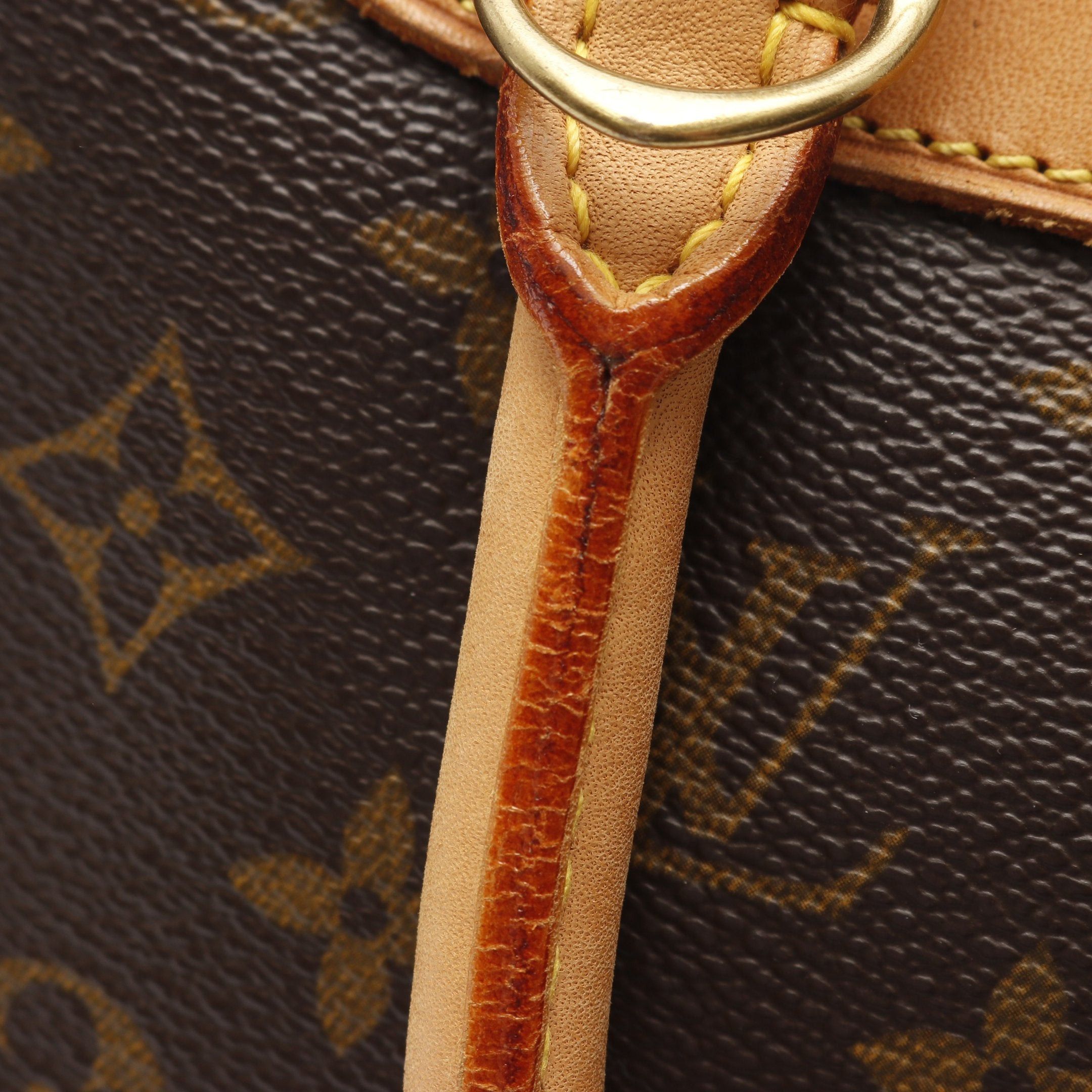 Louis Vuitton Louis Vuitton Deauville Bowling Vanity Monogram Handbag Leather Brown Size ONE SIZE - 7 Thumbnail
