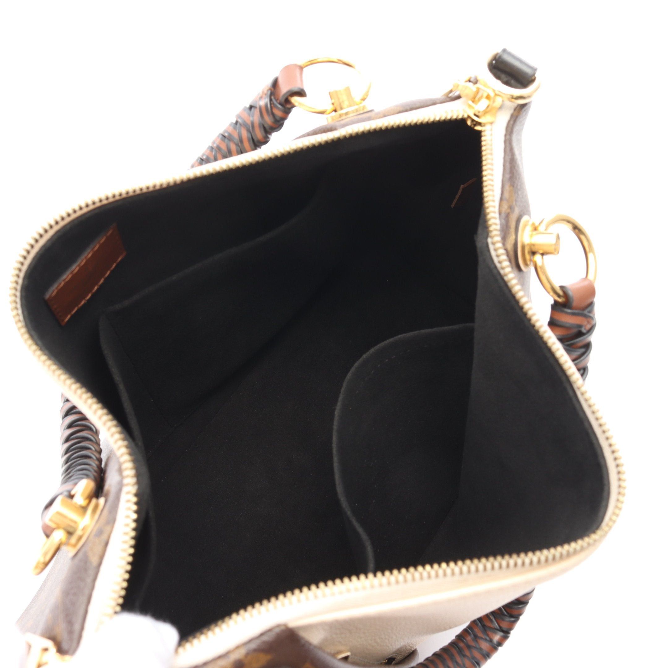 Louis Vuitton Louis Vuitton V Tote Mm Monogram Claim Handbag Leather Brown Ivory Size ONE SIZE - 3 Thumbnail