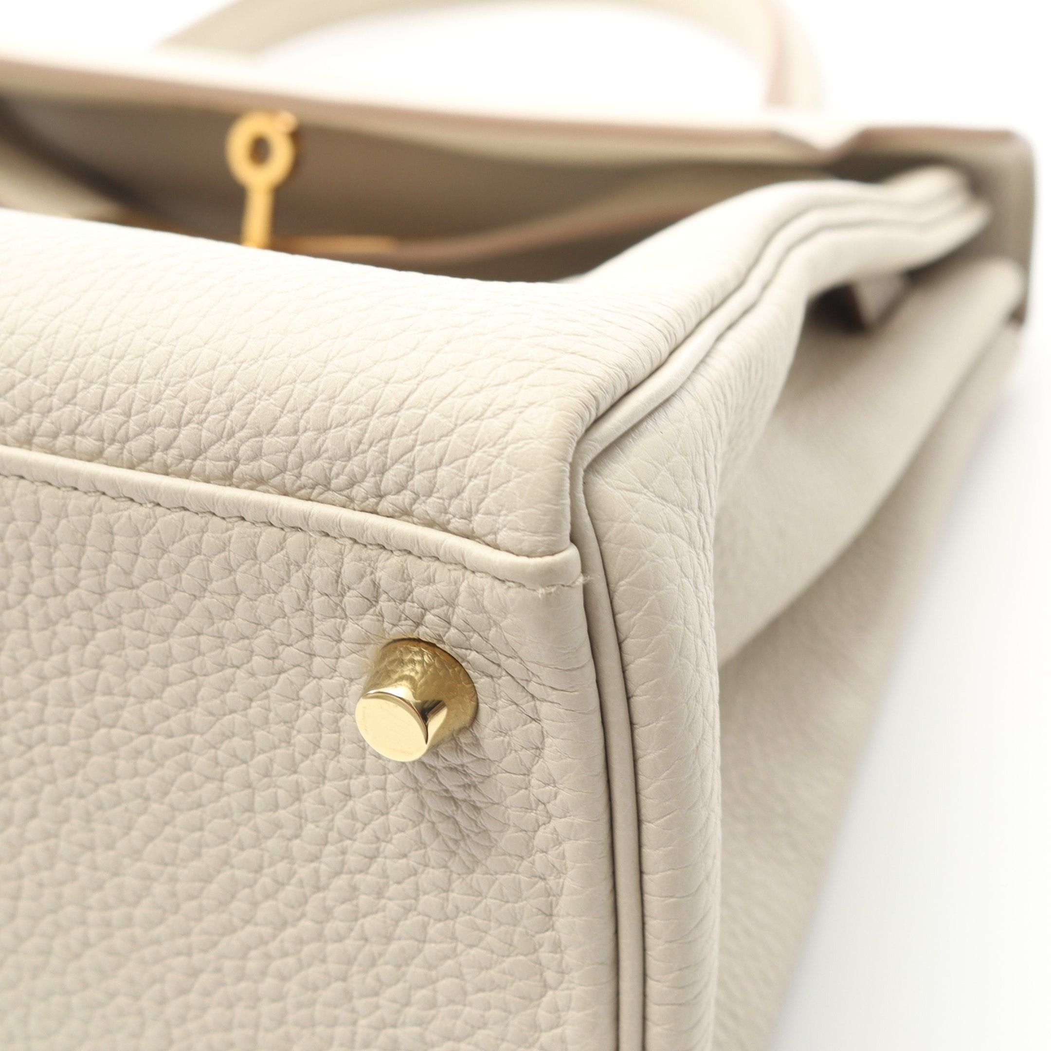 Hermes Hermes Kelly28 Betton Handbag Togo Off White Gold Hardware Inner Stitch U Stamp Size ONE SIZE - 8 Thumbnail