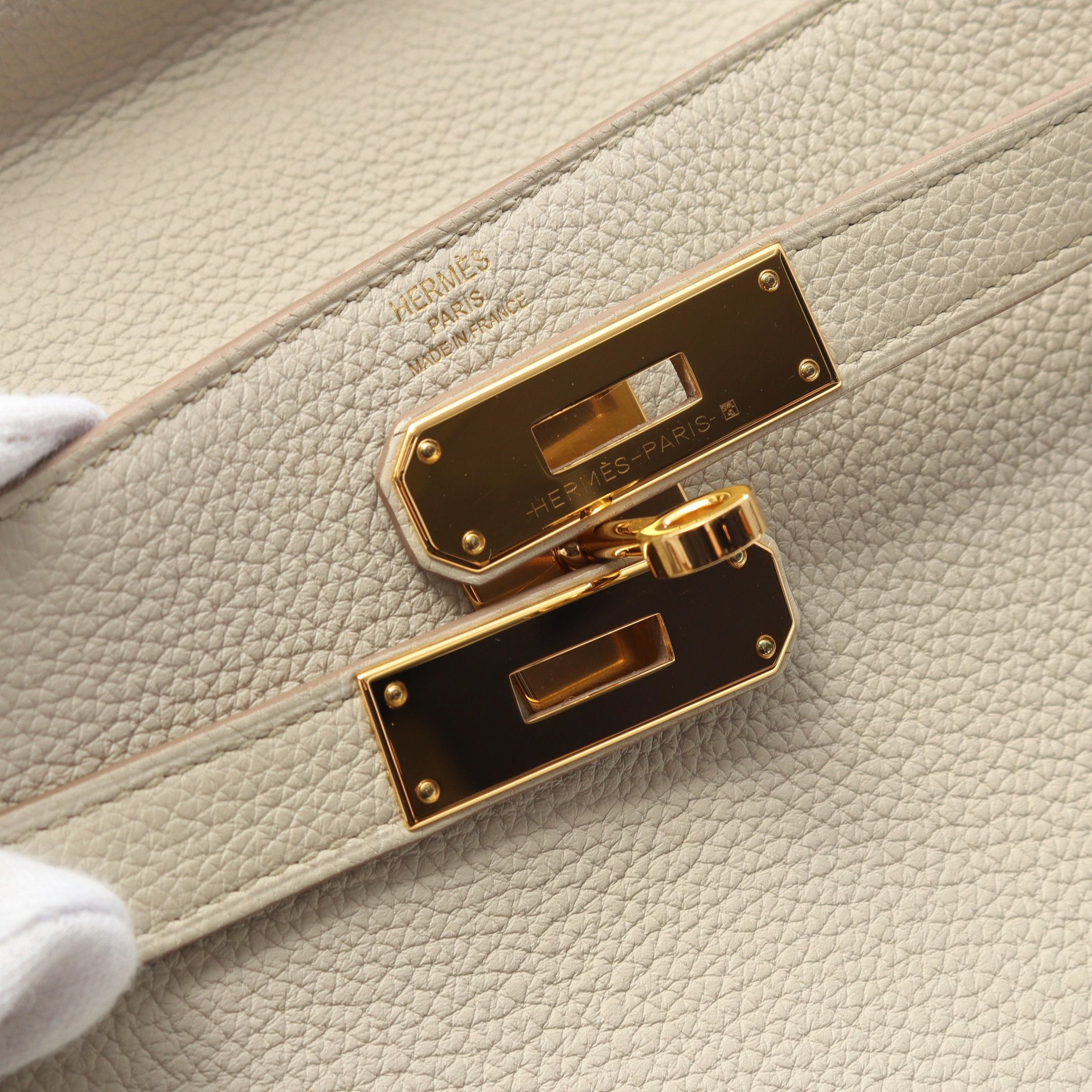 Hermes Hermes Kelly28 Betton Handbag Togo Off White Gold Hardware Inner Stitch U Stamp Size ONE SIZE - 7 Thumbnail