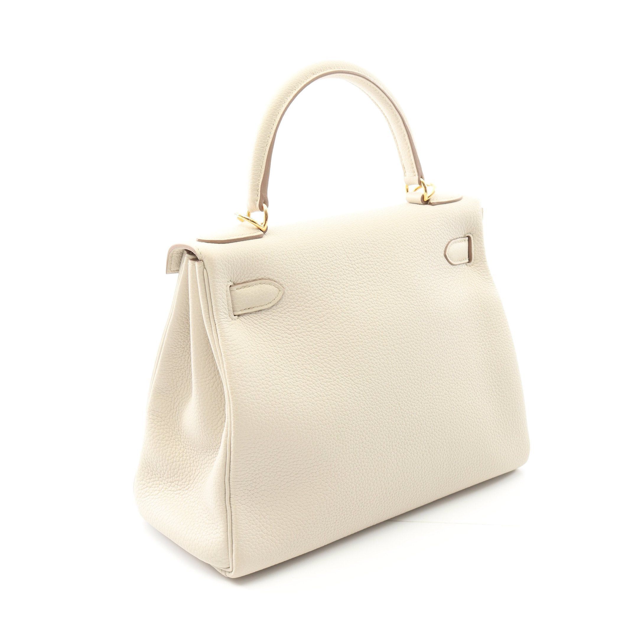 Hermes Hermes Kelly28 Betton Handbag Togo Off White Gold Hardware Inner Stitch U Stamp Size ONE SIZE - 2 Thumbnail