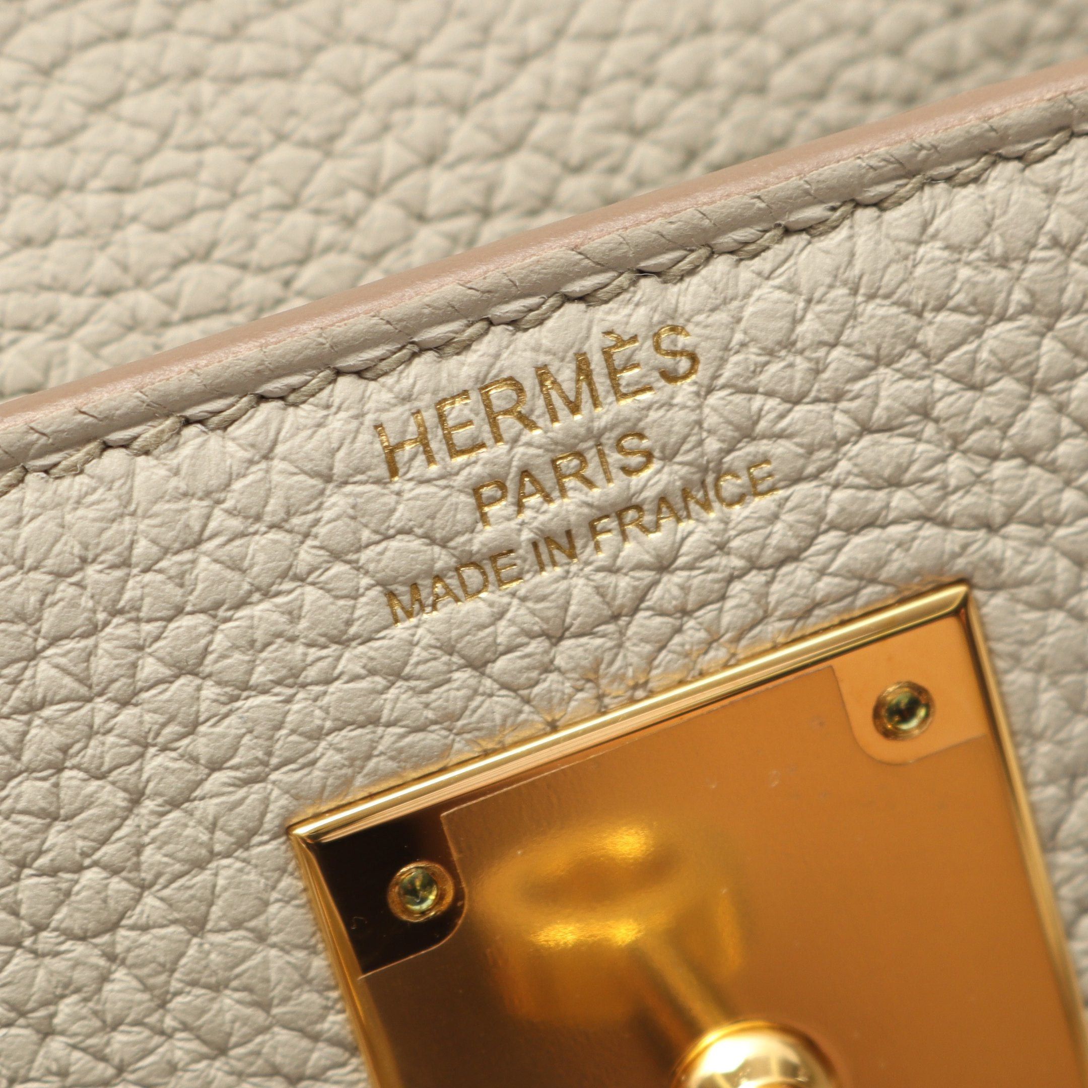 Hermes Hermes Kelly28 Betton Handbag Togo Off White Gold Hardware Inner Stitch U Stamp Size ONE SIZE - 4 Thumbnail