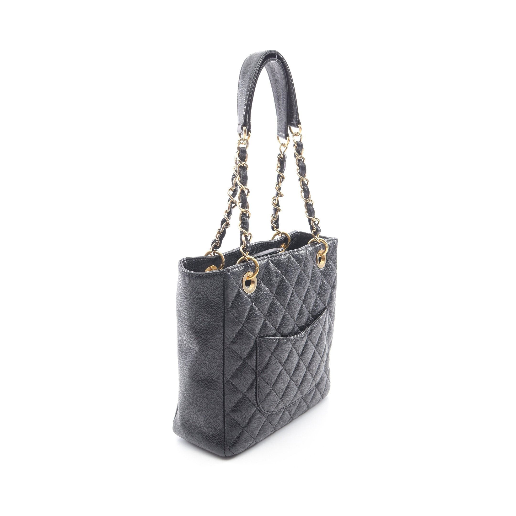 Chanel Chanel Matelasse Pst Chain Shoulder Bag Tote Caviar Skin Black Gold Hardware Size ONE SIZE - 2 Thumbnail