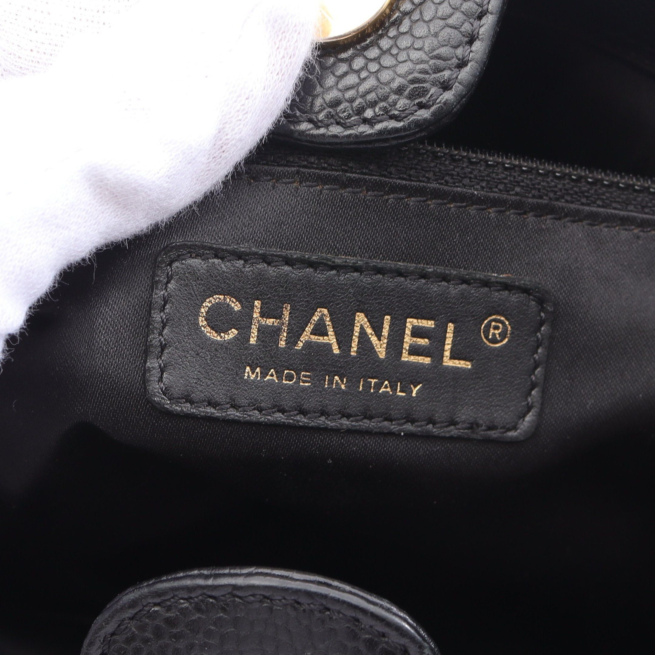 Chanel Chanel Matelasse Pst Chain Shoulder Bag Tote Caviar Skin Black Gold Hardware Size ONE SIZE - 4 Thumbnail