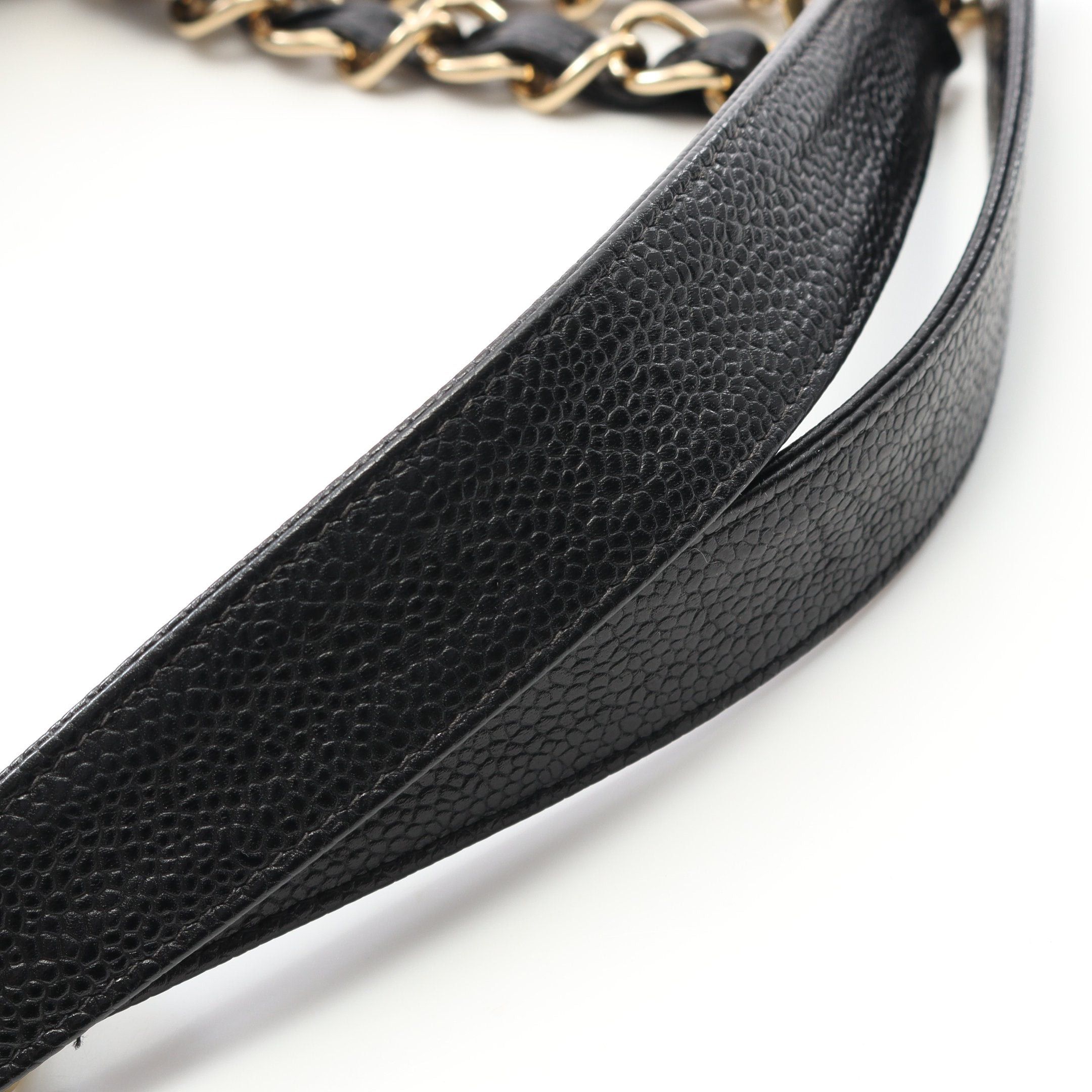 Chanel Chanel Matelasse Pst Chain Shoulder Bag Tote Caviar Skin Black Gold Hardware Size ONE SIZE - 8 Thumbnail