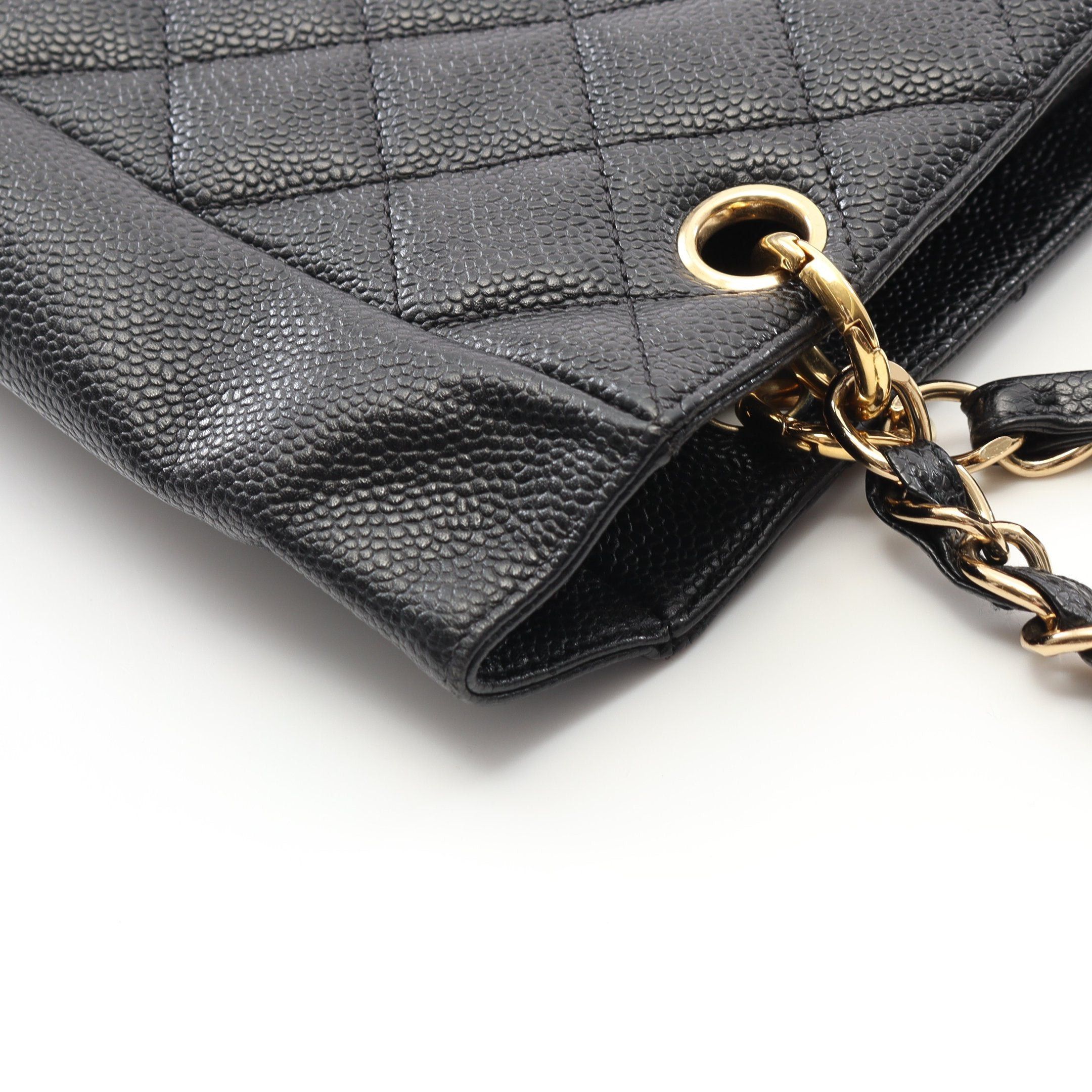Chanel Chanel Matelasse Pst Chain Shoulder Bag Tote Caviar Skin Black Gold Hardware Size ONE SIZE - 9 Thumbnail