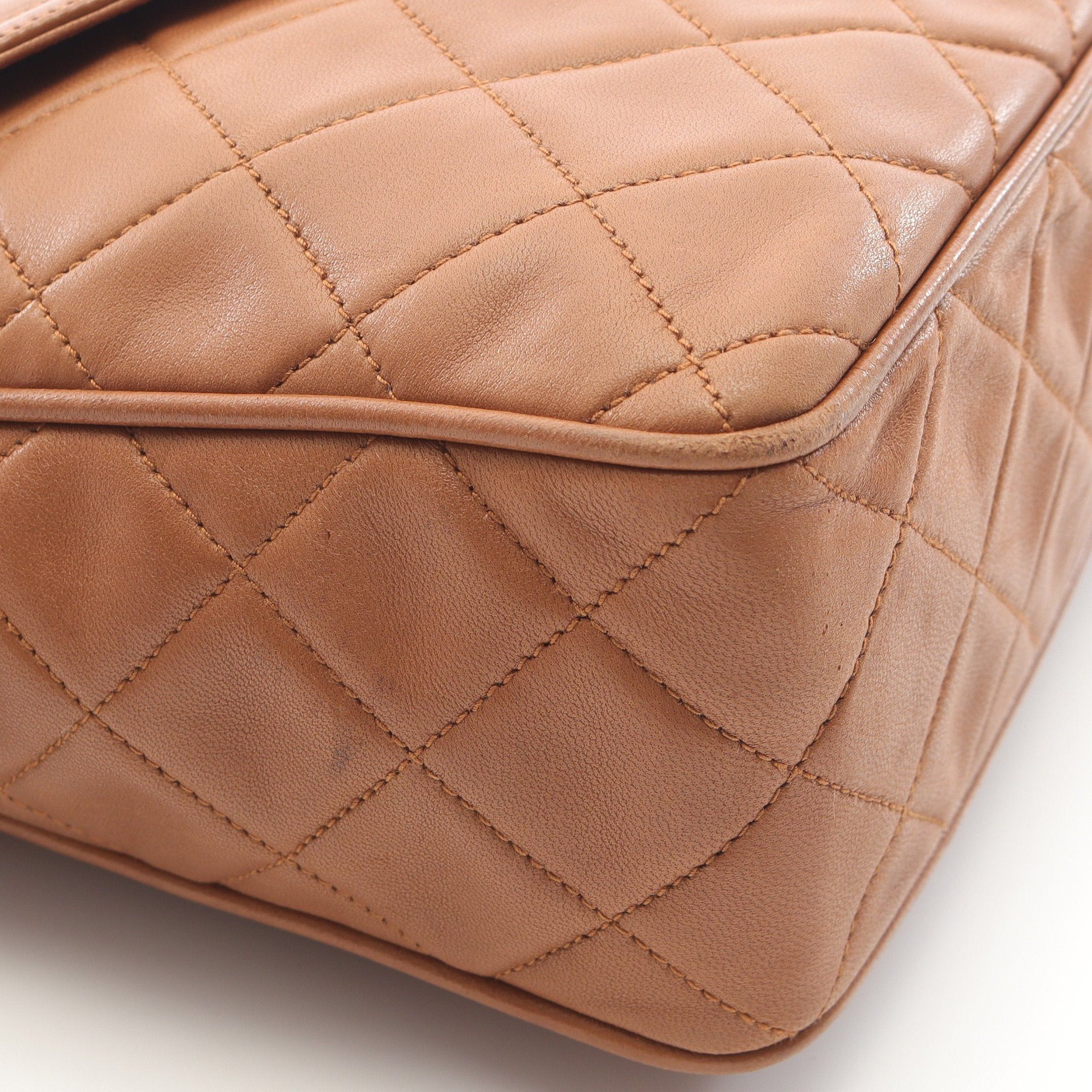 Chanel Chanel Matelasse Chain Shoulder Bag Lambskin Light Brown Gold Hardware Size ONE SIZE - 9 Thumbnail