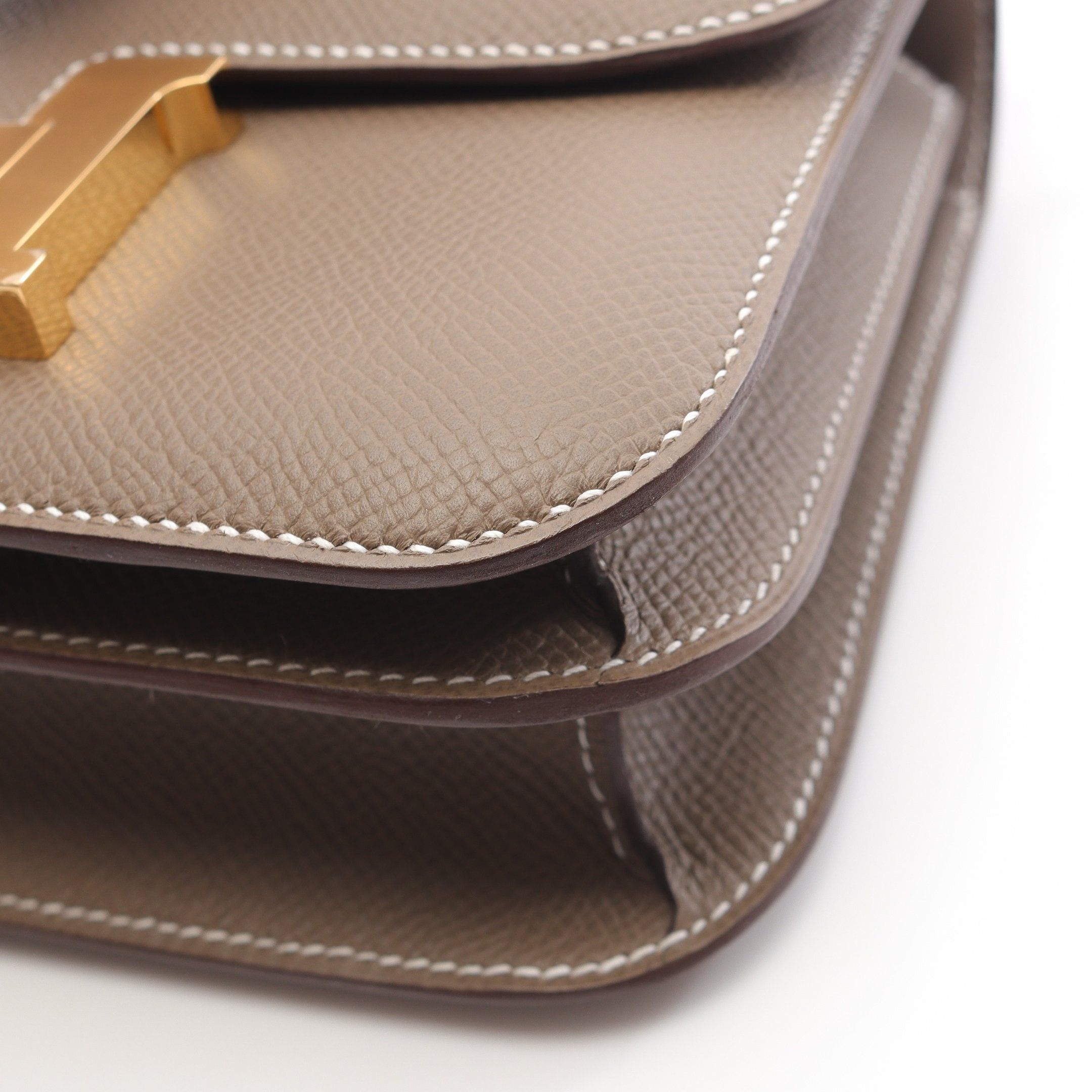 Hermes Hermes Constance 3 Mini Etoupe Shoulder Bag Veau Epsom Gray Brown Gold Hardware K Stamp Size ONE SIZE - 6 Thumbnail