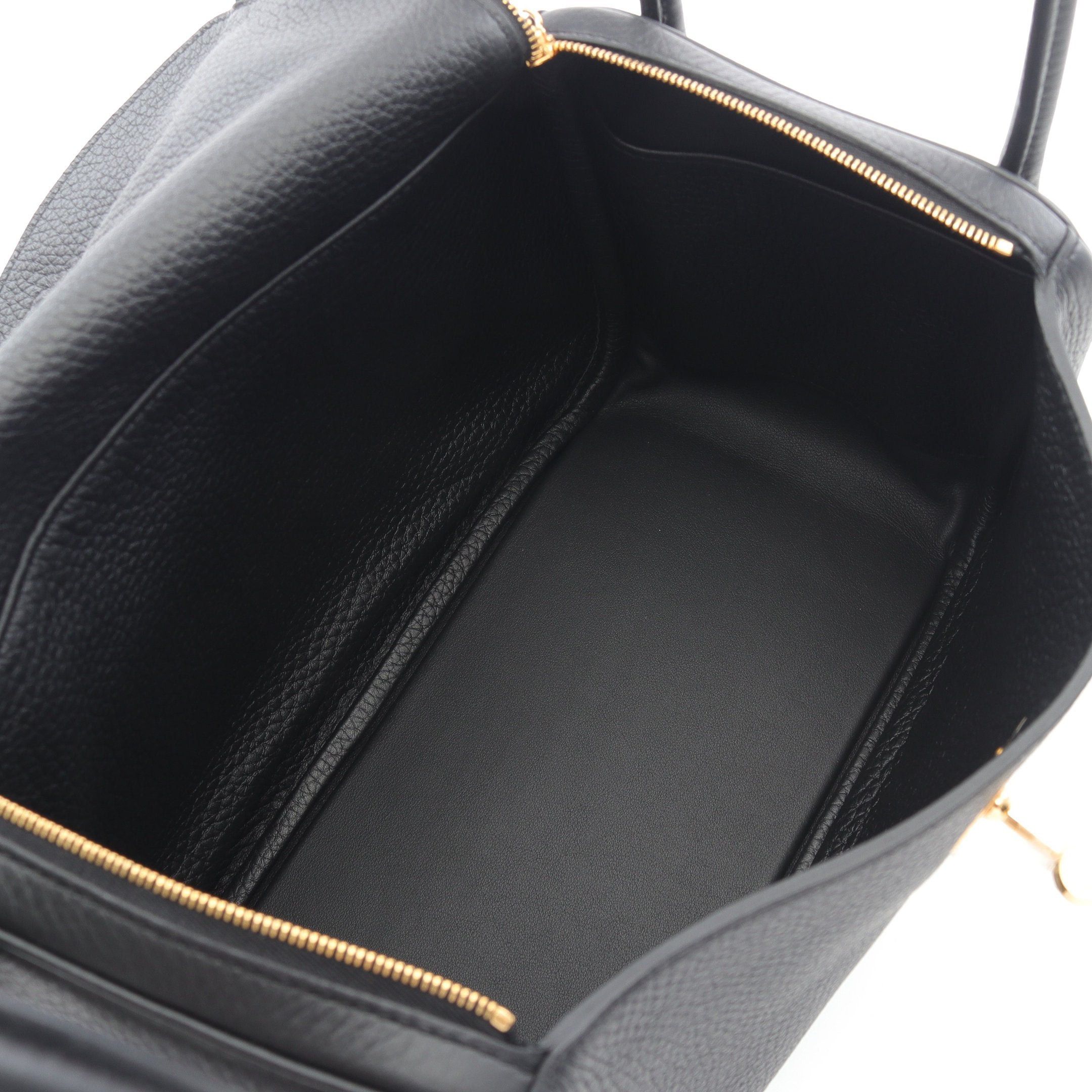 Hermes Hermes Lindy 26 Shoulder Bag Clemence Leather Black Gold Hardware K Stamp Size ONE SIZE - 3 Thumbnail