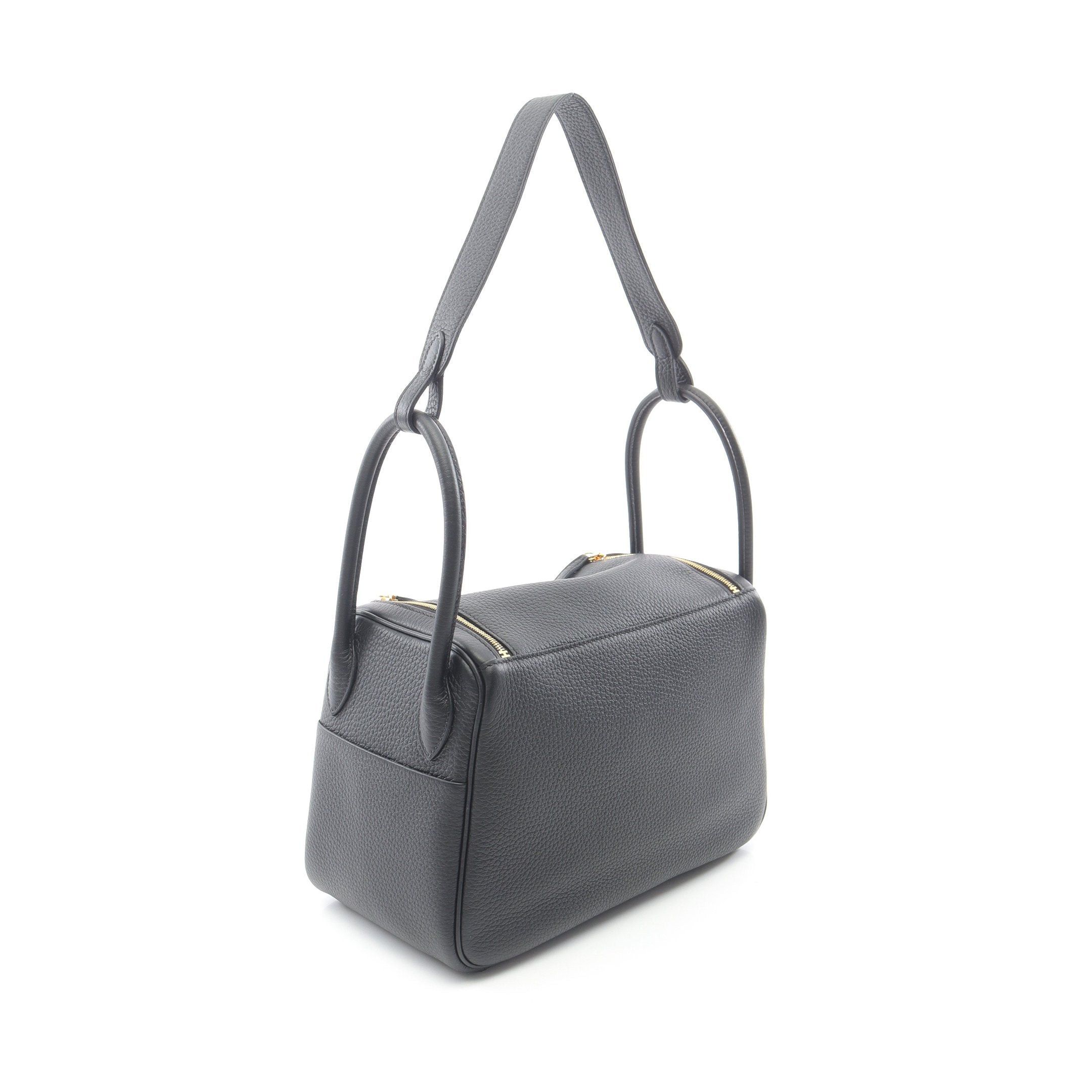 Hermes Hermes Lindy 26 Shoulder Bag Clemence Leather Black Gold Hardware K Stamp Size ONE SIZE - 2 Thumbnail