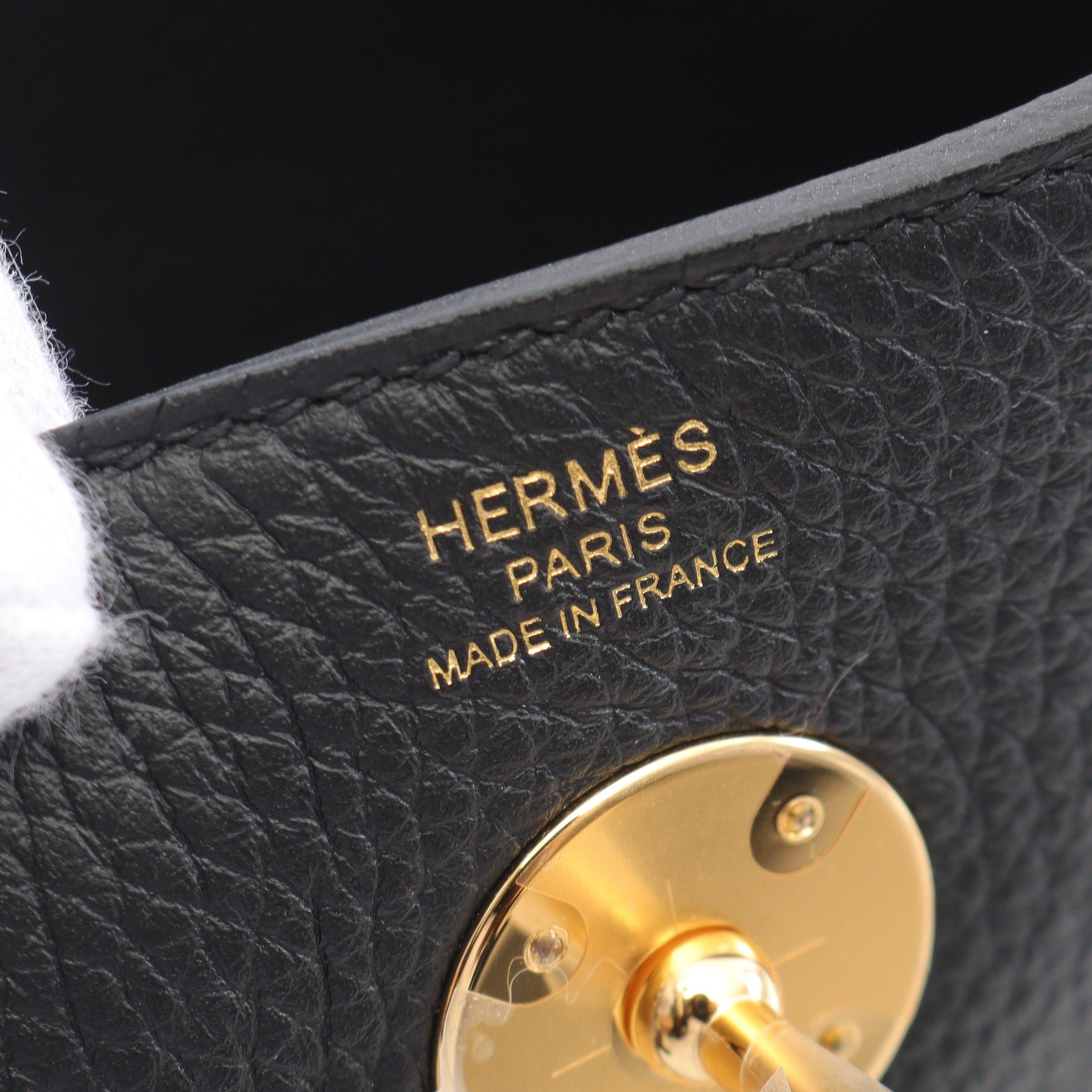 Hermes Hermes Lindy 26 Shoulder Bag Clemence Leather Black Gold Hardware K Stamp Size ONE SIZE - 4 Thumbnail
