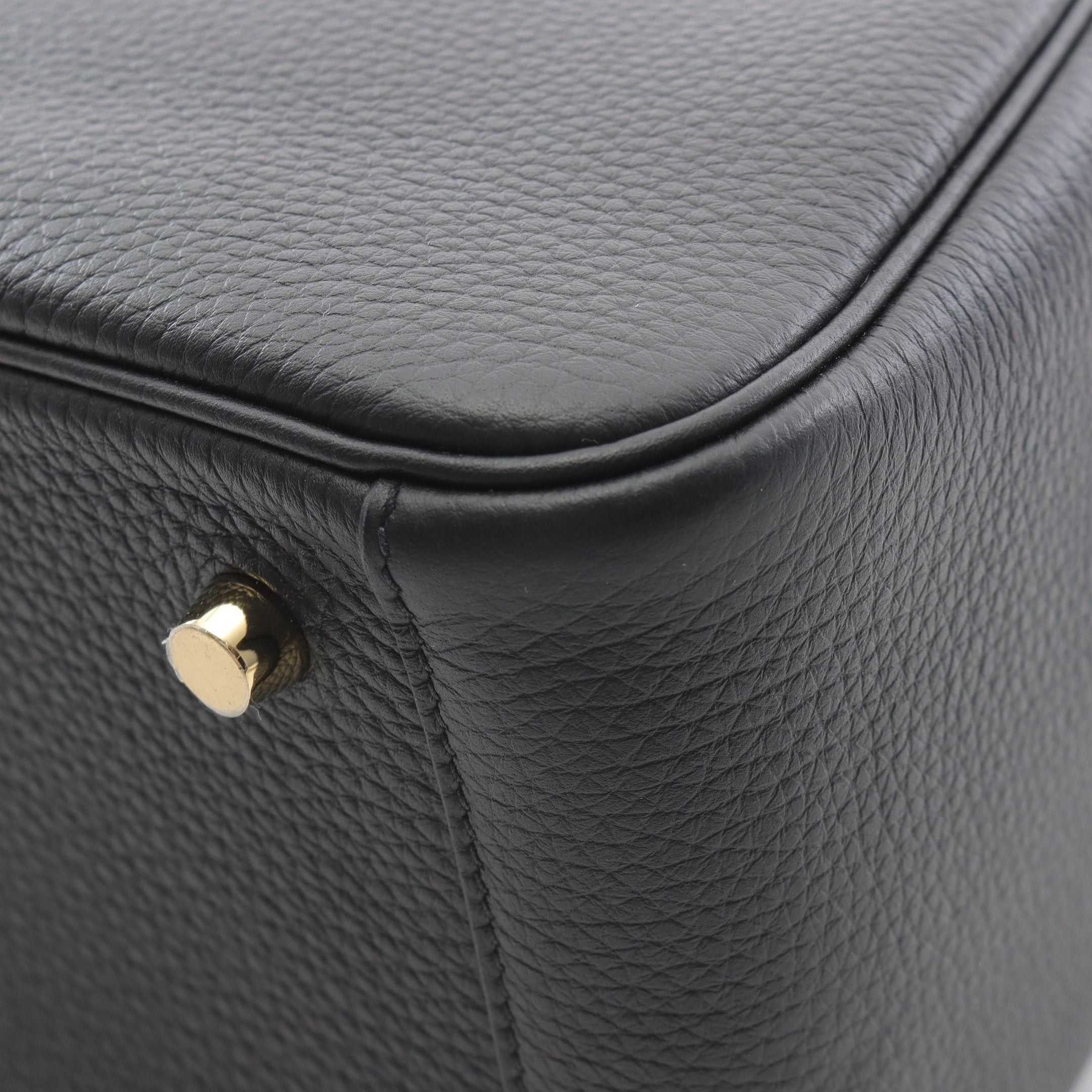 Hermes Hermes Lindy 26 Shoulder Bag Clemence Leather Black Gold Hardware K Stamp Size ONE SIZE - 6 Thumbnail