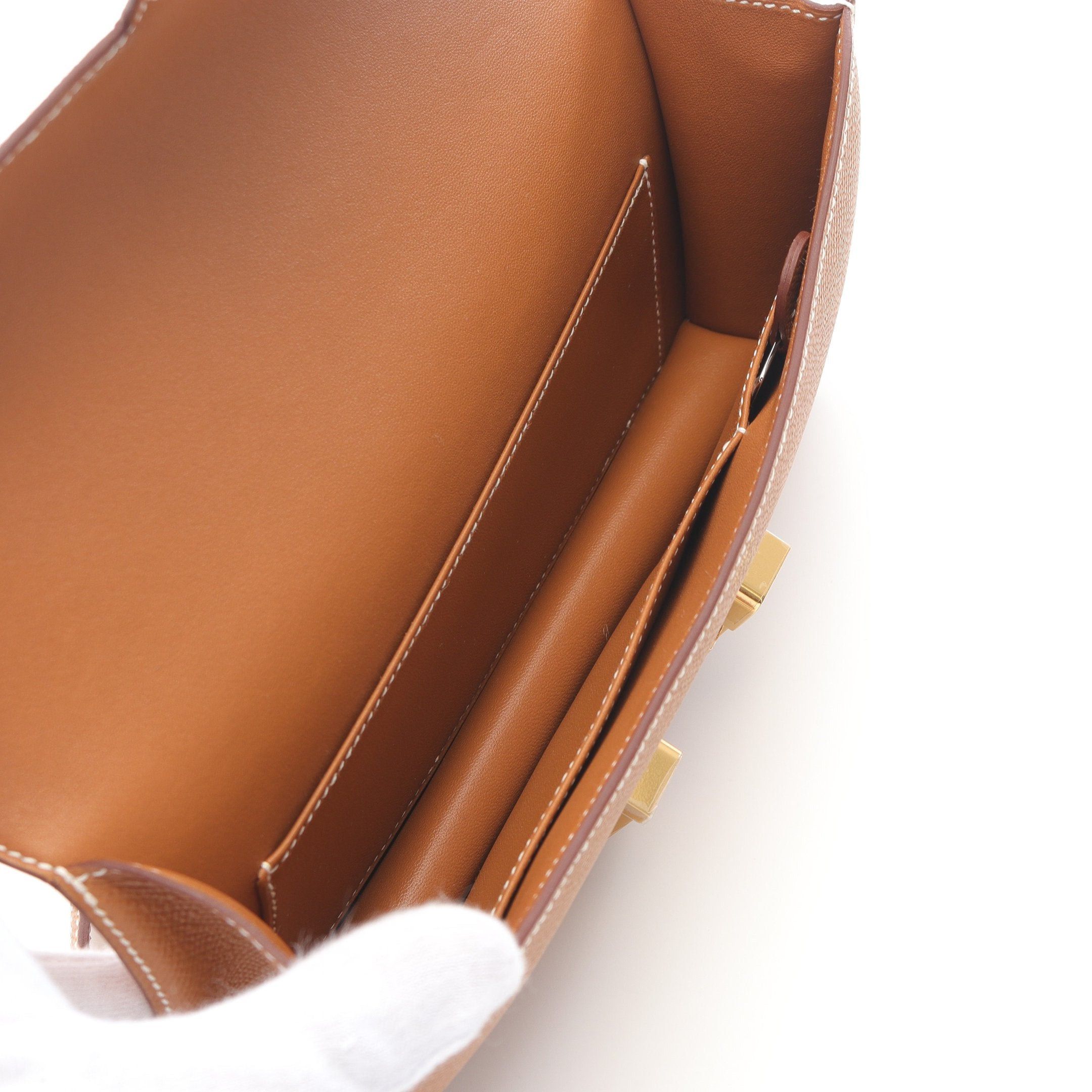 Hermes Hermes Constance Elan Gold Shoulder Bag Veau Epsom Light Brown Hardware Double Engraved Size ONE SIZE - 3 Thumbnail