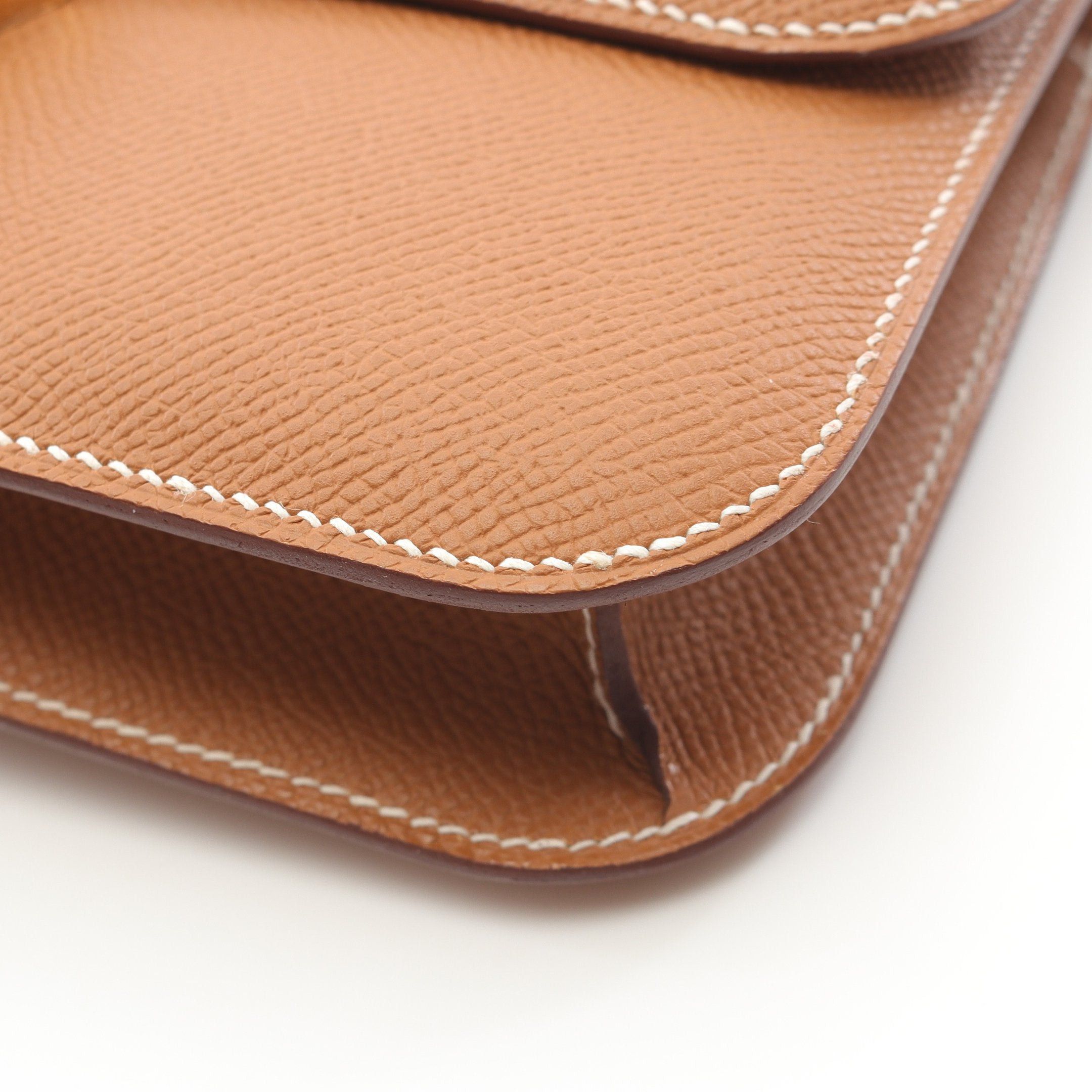 Hermes Hermes Constance Elan Gold Shoulder Bag Veau Epsom Light Brown Hardware Double Engraved Size ONE SIZE - 6 Thumbnail