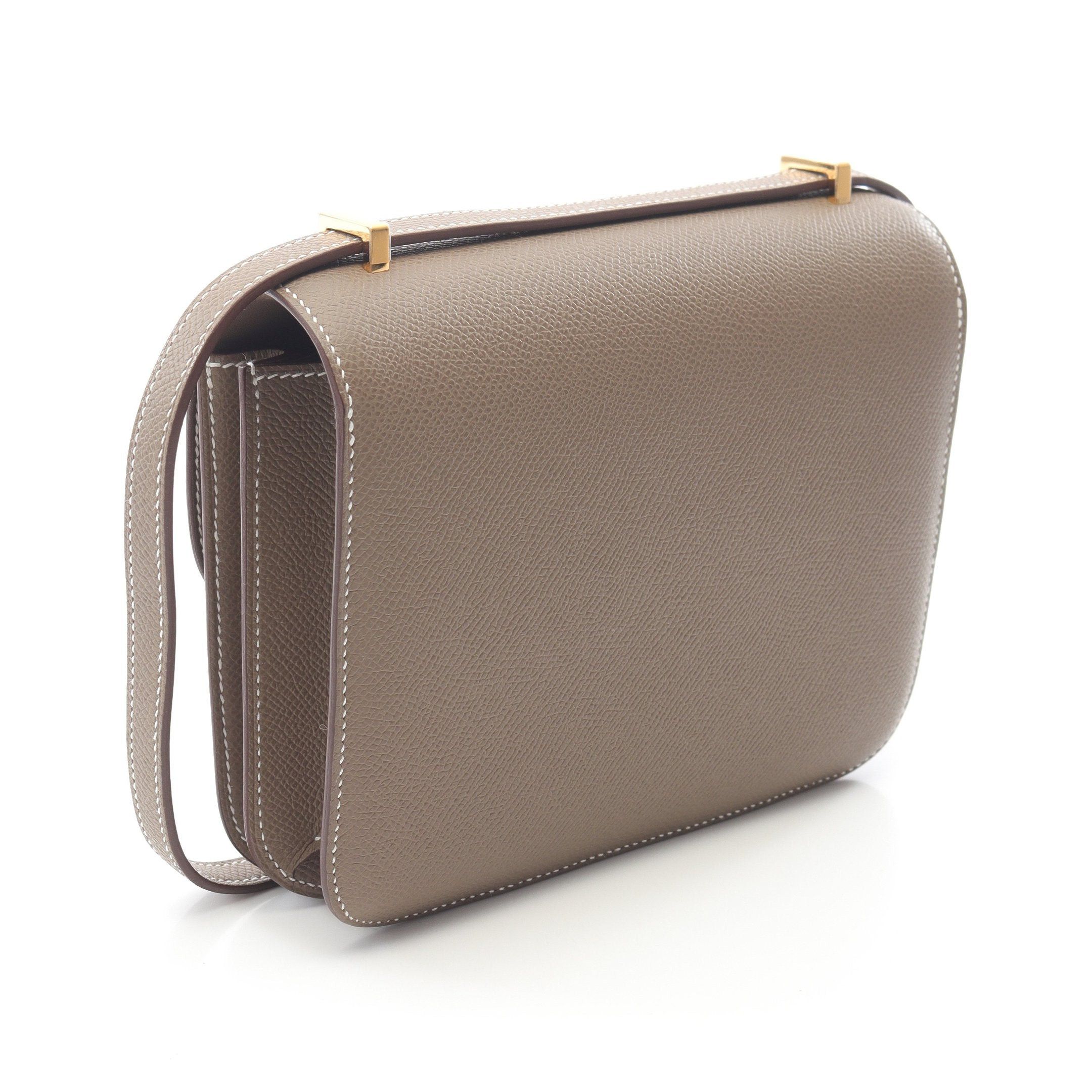 Hermes Hermes Constance 3 Mini Etoupe Shoulder Bag Veau Epsom Gray Brown Gold Hardware Double Engraved Size ONE SIZE - 2 Thumbnail