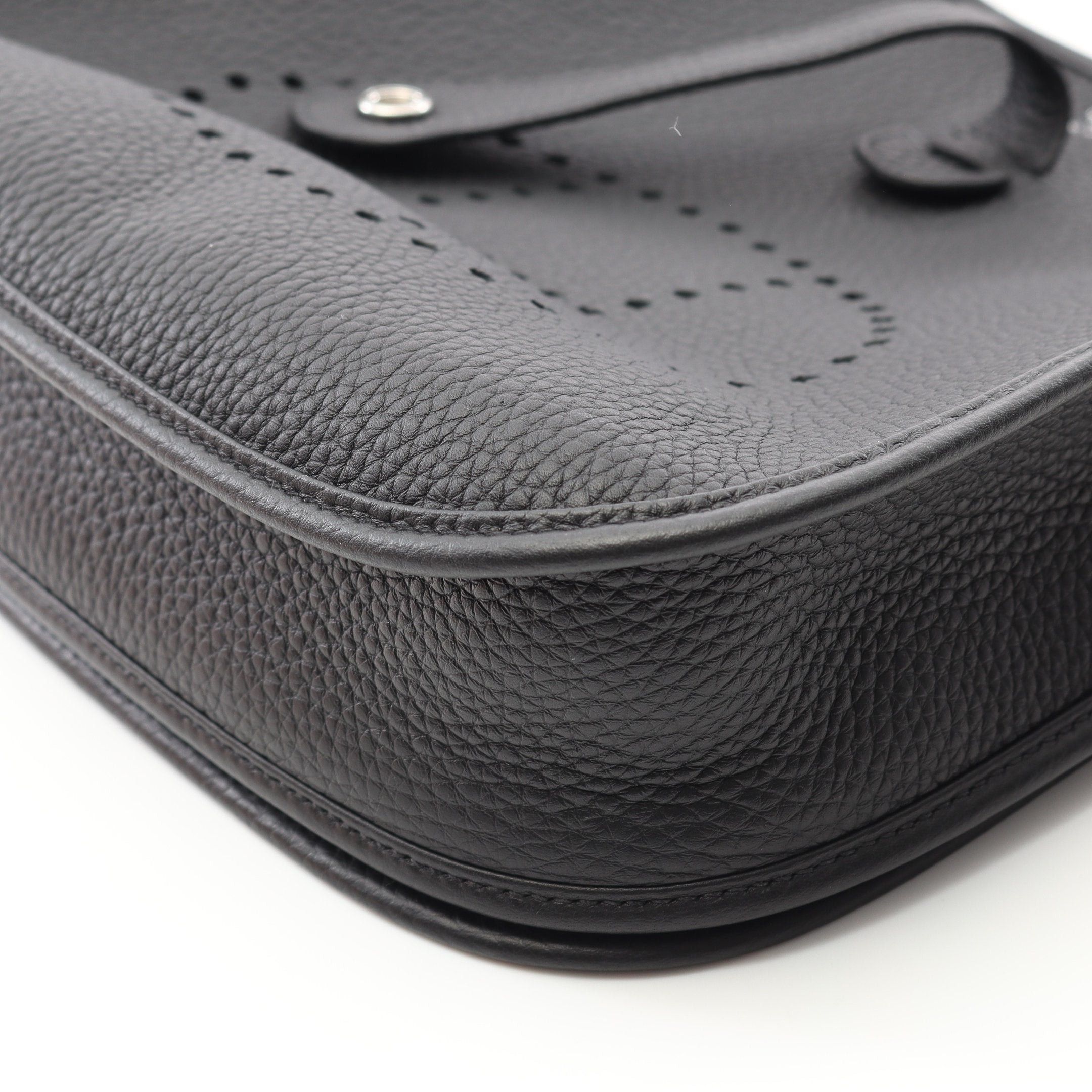 Hermes Hermes Evelyn 3 Troyes Pm Shoulder Bag Clemence Leather Black Silver Hardware Double Engraved Size ONE SIZE - 5 Thumbnail