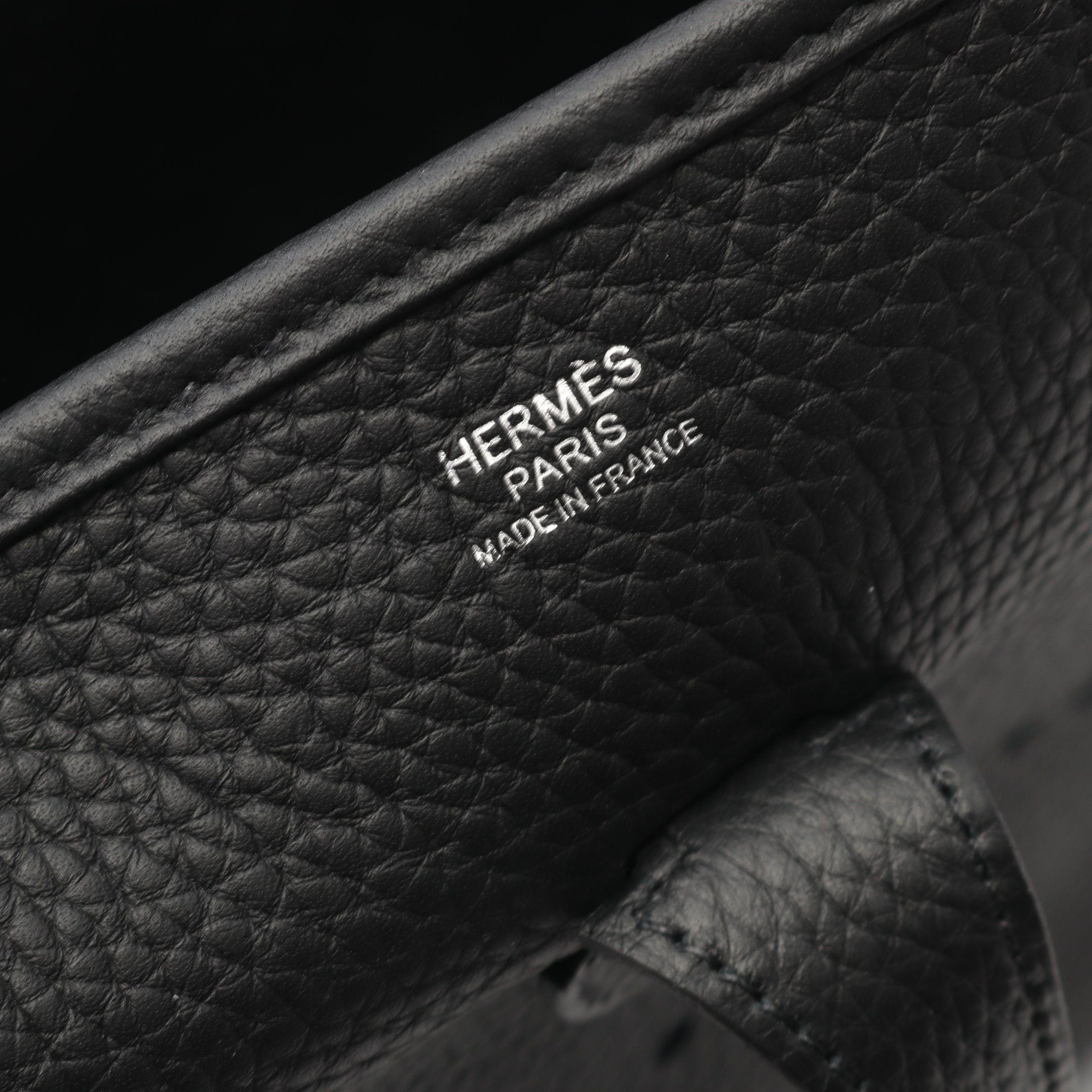 Hermes Hermes Evelyn 3 Troyes Pm Shoulder Bag Clemence Leather Black Silver Hardware Double Engraved Size ONE SIZE - 4 Thumbnail