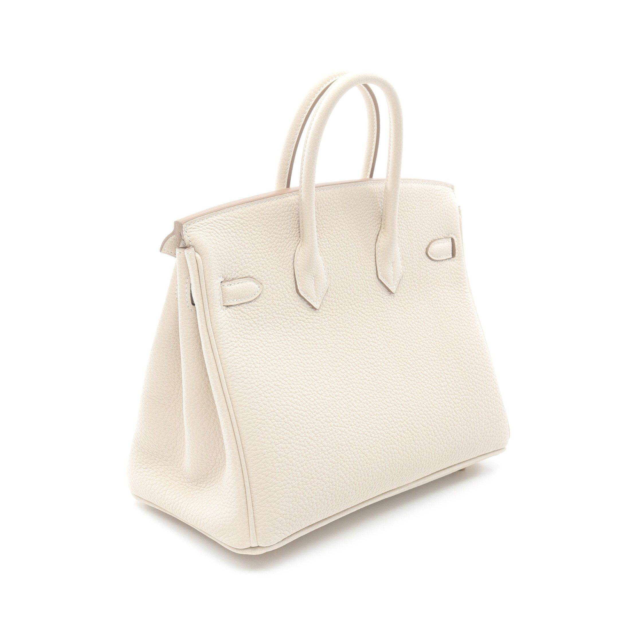 Hermes Hermes Birkin 25 Kure Handbag Togo Ivory Gold Hardware Double Engraved Size ONE SIZE - 2 Thumbnail