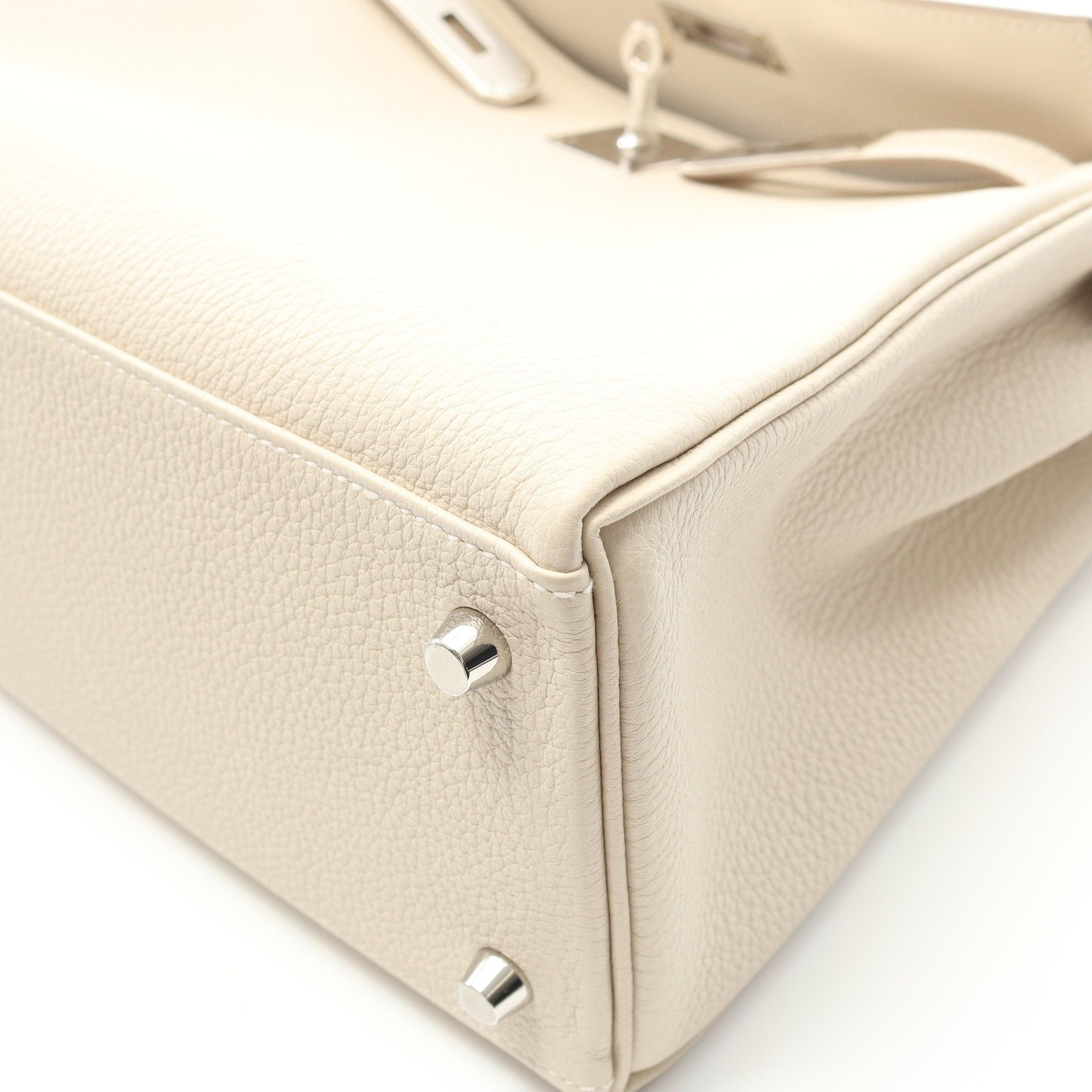 Hermes Hermes Kelly28 Kure Handbag Togo Off White Silver Hardware Inner Stitch Double Engraved Size ONE SIZE - 7 Thumbnail