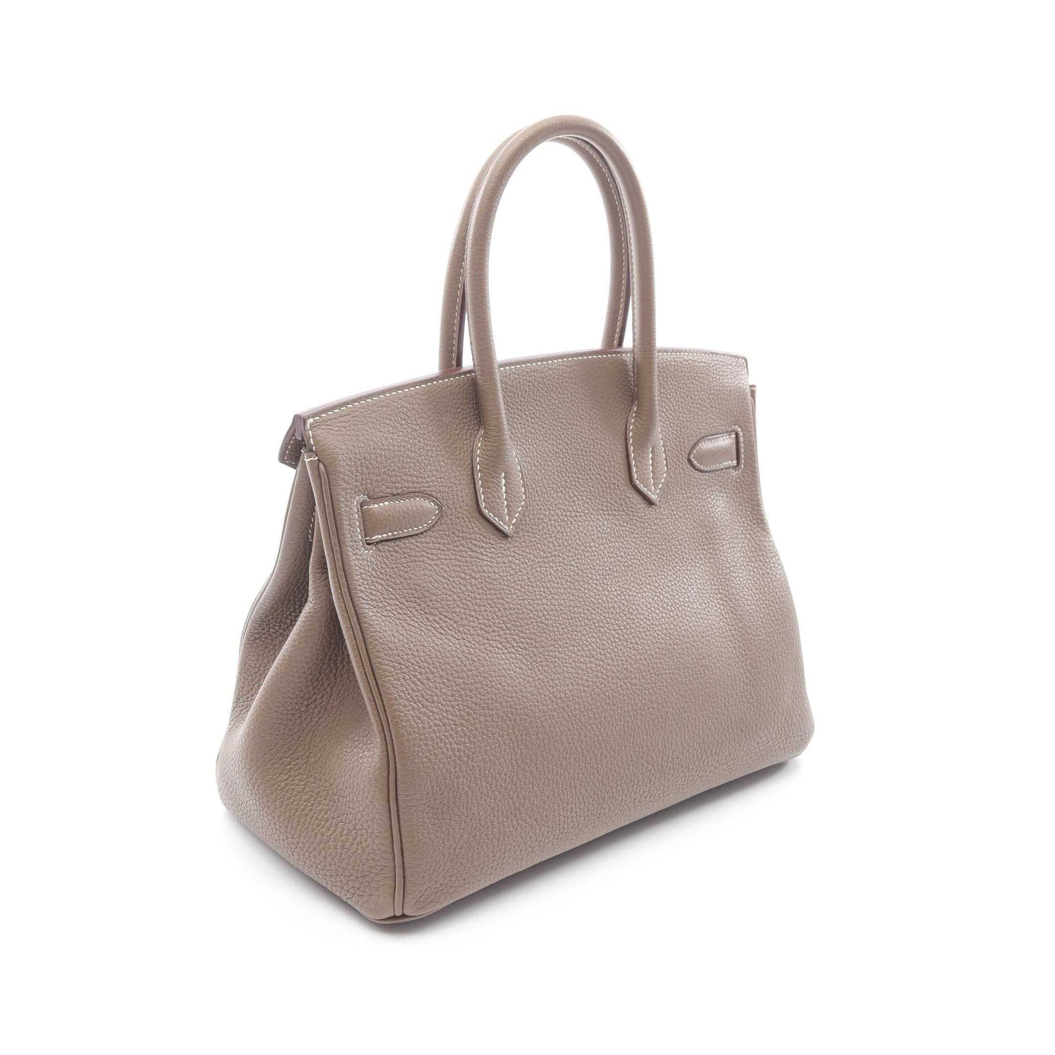 Hermes Hermes Birkin 30 Etoupe Handbag Togo Gray Brown Silver Hardware X Stamp Size ONE SIZE - 2 Thumbnail