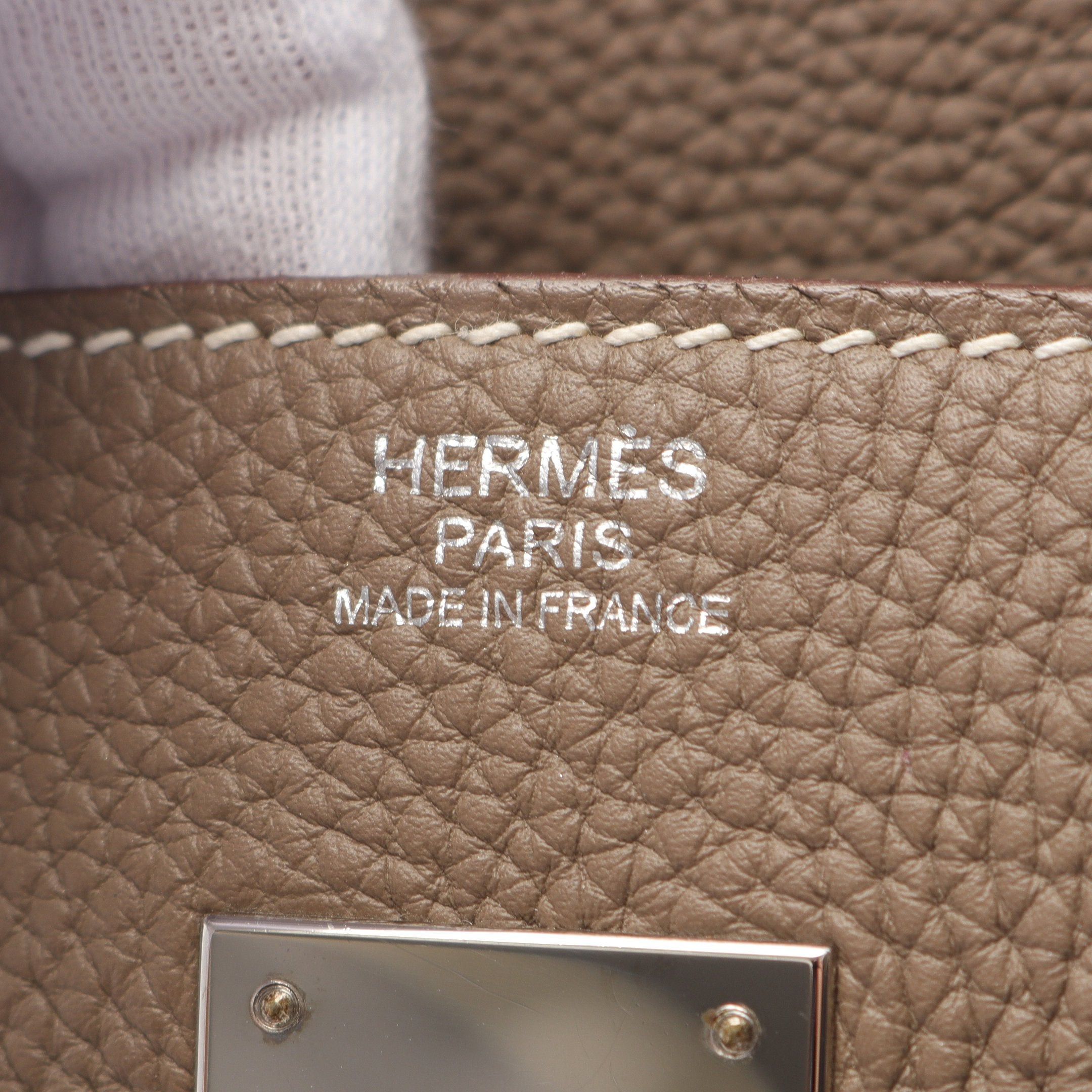 Hermes Hermes Birkin 30 Etoupe Handbag Togo Gray Brown Silver Hardware X Stamp Size ONE SIZE - 4 Thumbnail