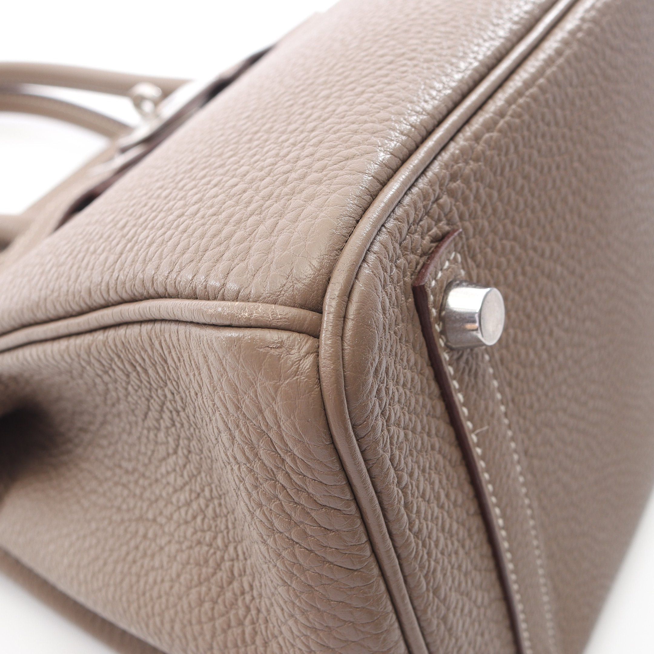 Hermes Hermes Birkin 30 Etoupe Handbag Togo Gray Brown Silver Hardware X Stamp Size ONE SIZE - 8 Thumbnail