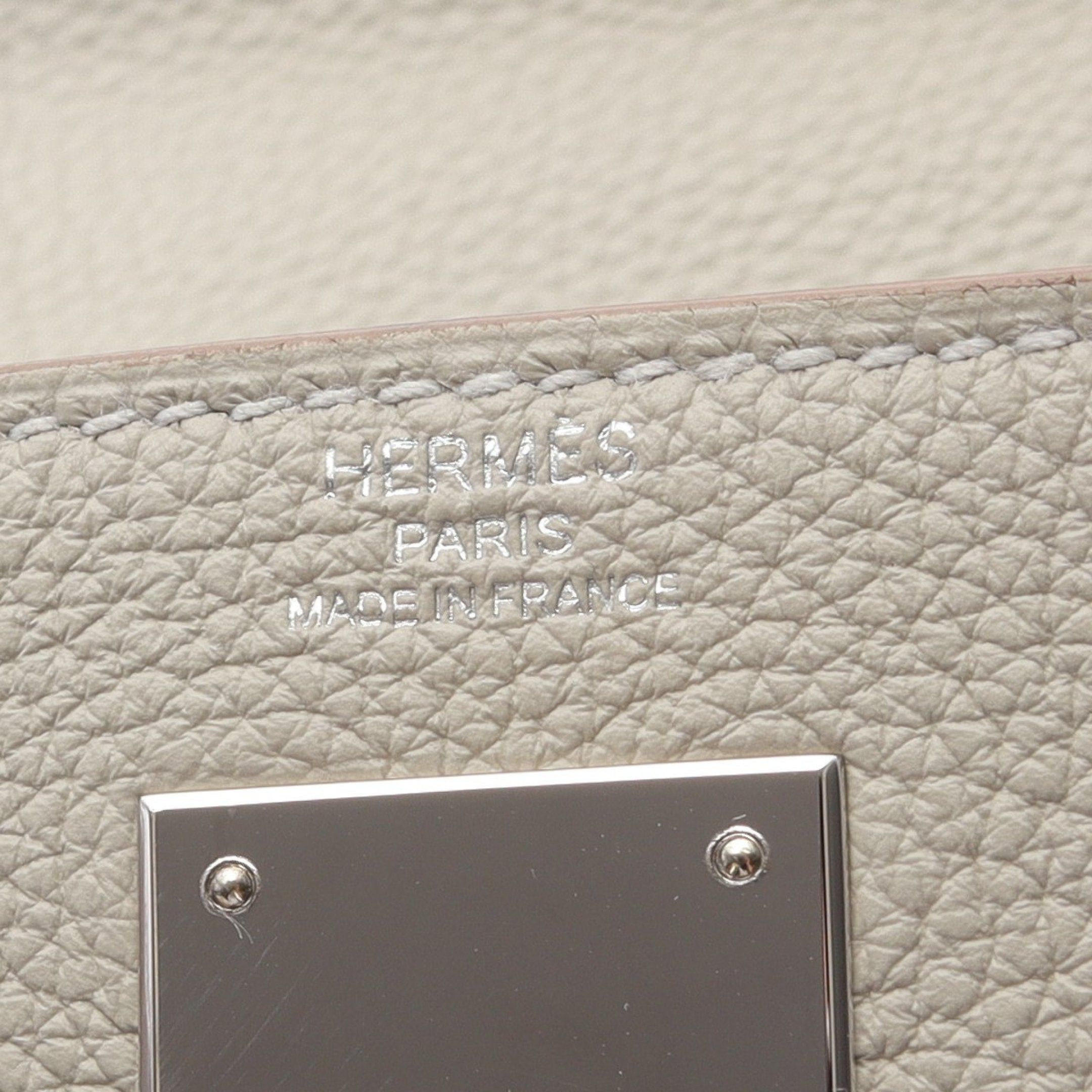 Hermes Hermes Kelly28 Gris Perle Handbag Togo Light Gray Silver Hardware B Stamp Size ONE SIZE - 4 Thumbnail