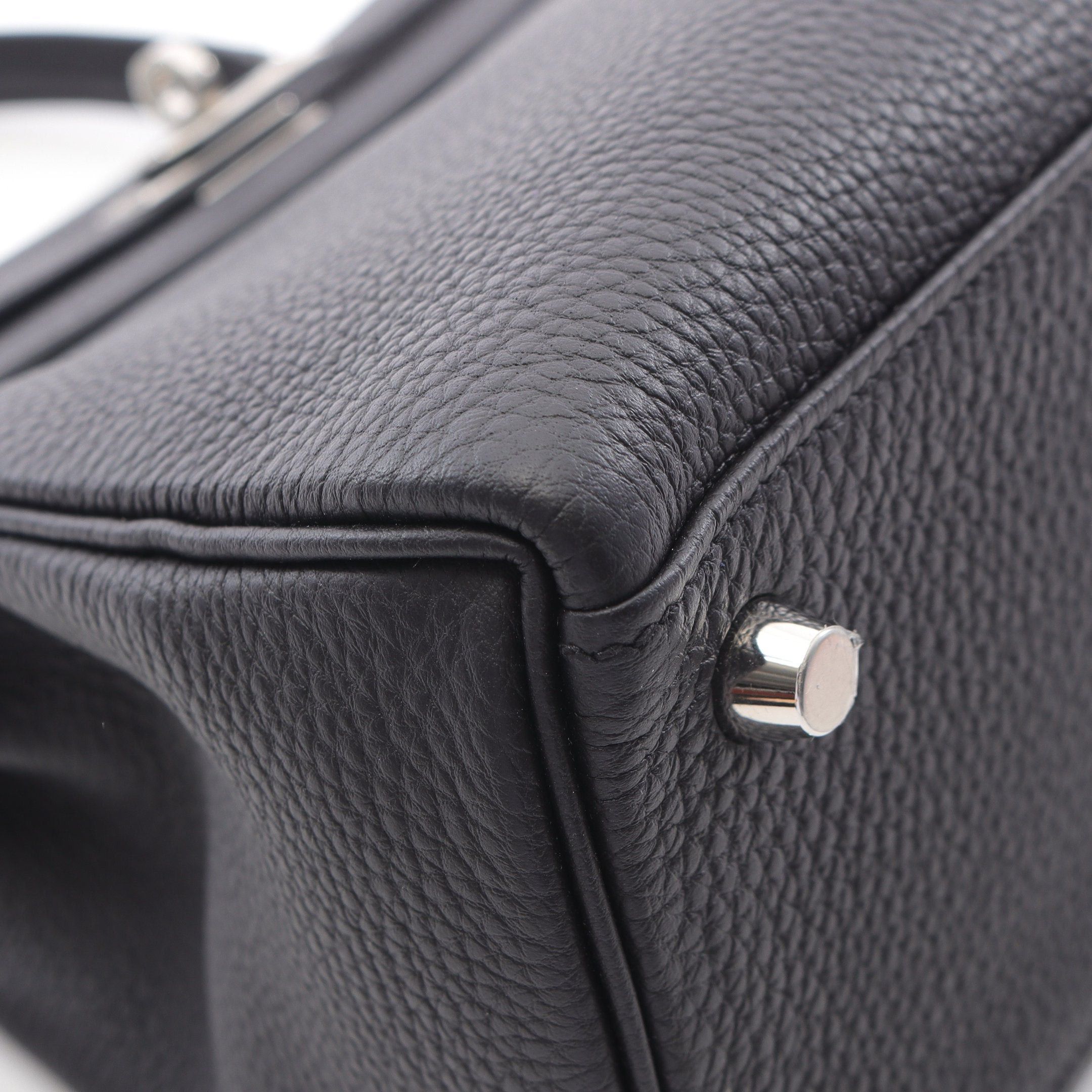 Hermes Hermes Kelly 25 Handbag Togo Black Silver Hardware B Stamp Size ONE SIZE - 7 Thumbnail