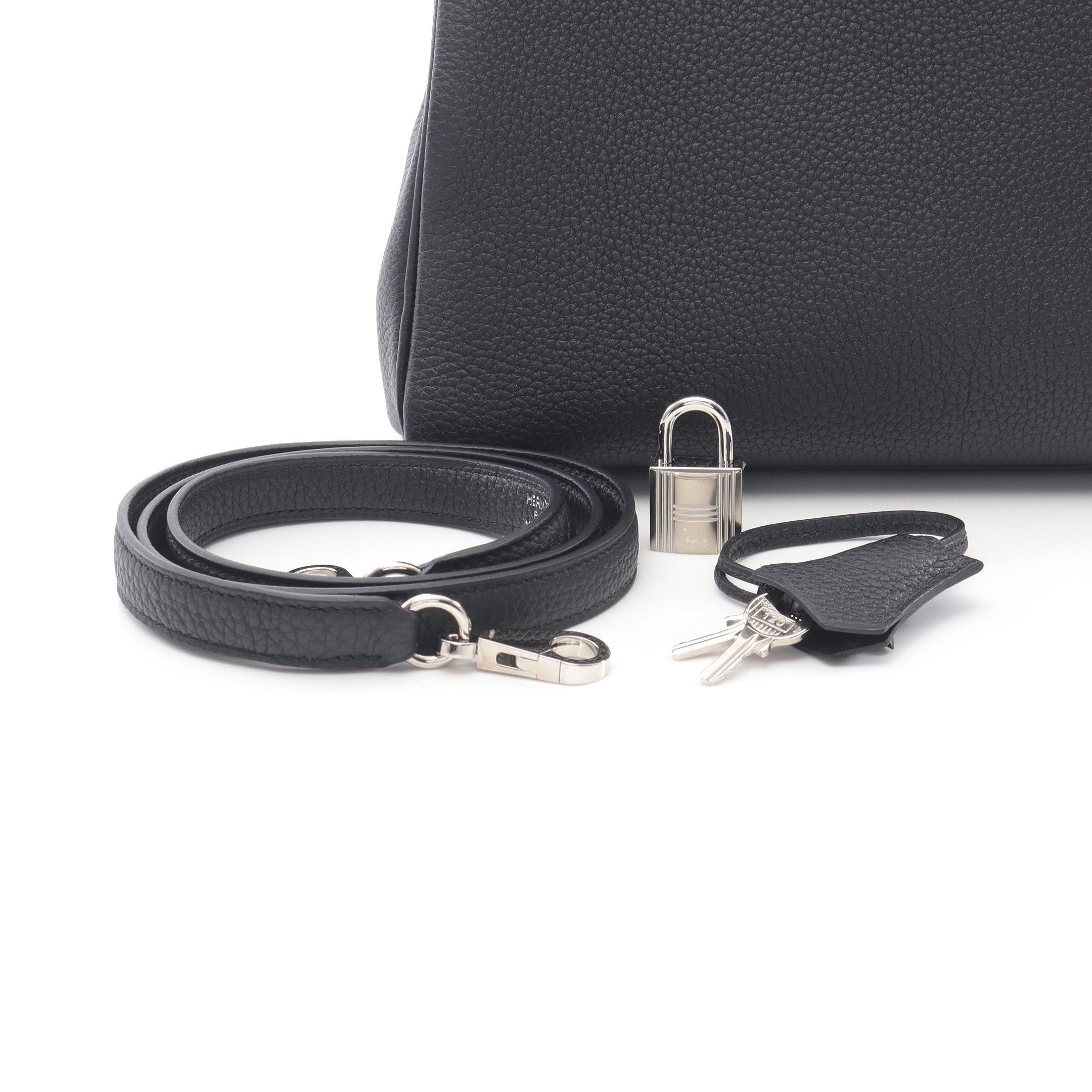 Hermes Hermes Kelly 25 Handbag Togo Black Silver Hardware B Stamp Size ONE SIZE - 6 Thumbnail