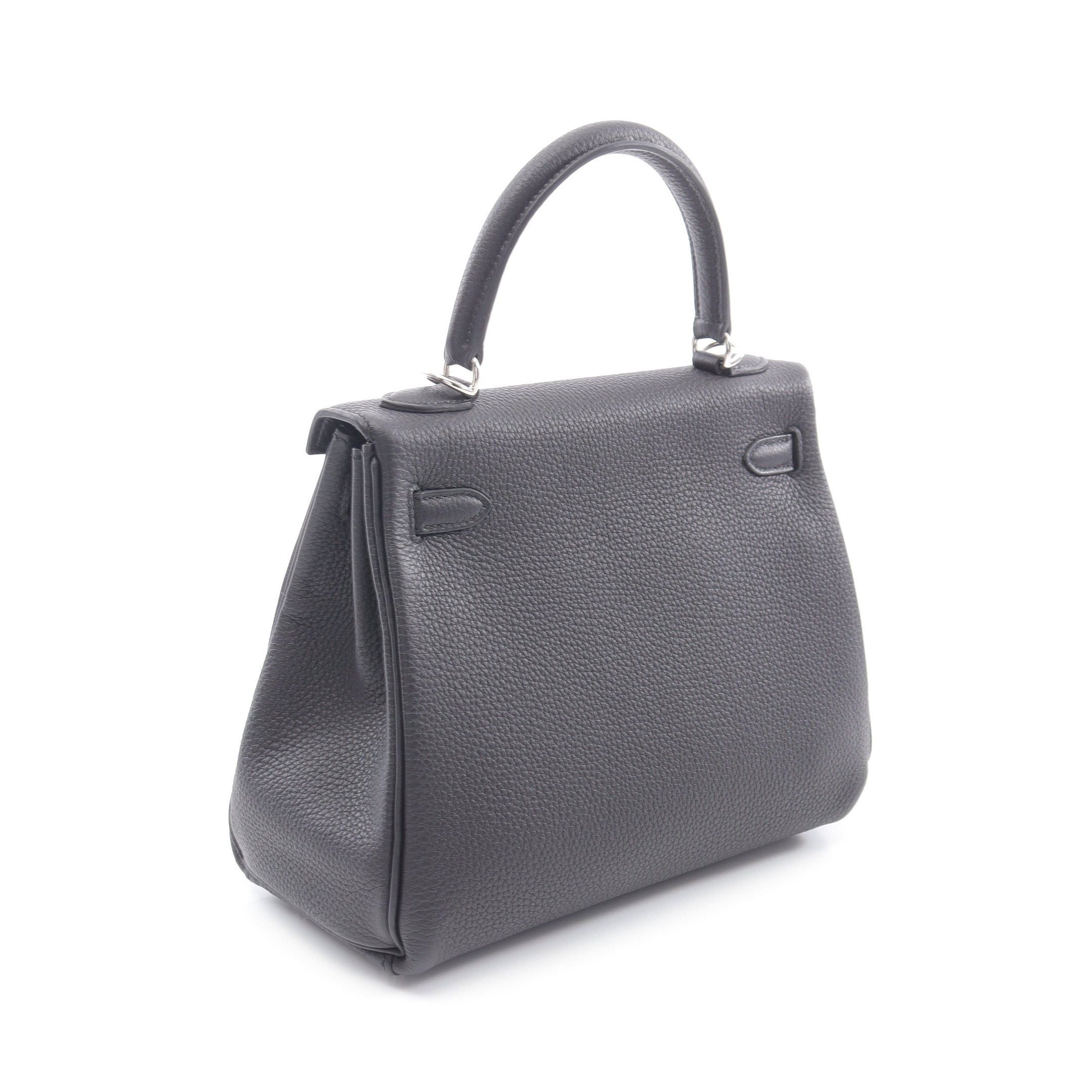 Hermes Hermes Kelly 25 Handbag Togo Black Silver Hardware B Stamp Size ONE SIZE - 2 Thumbnail