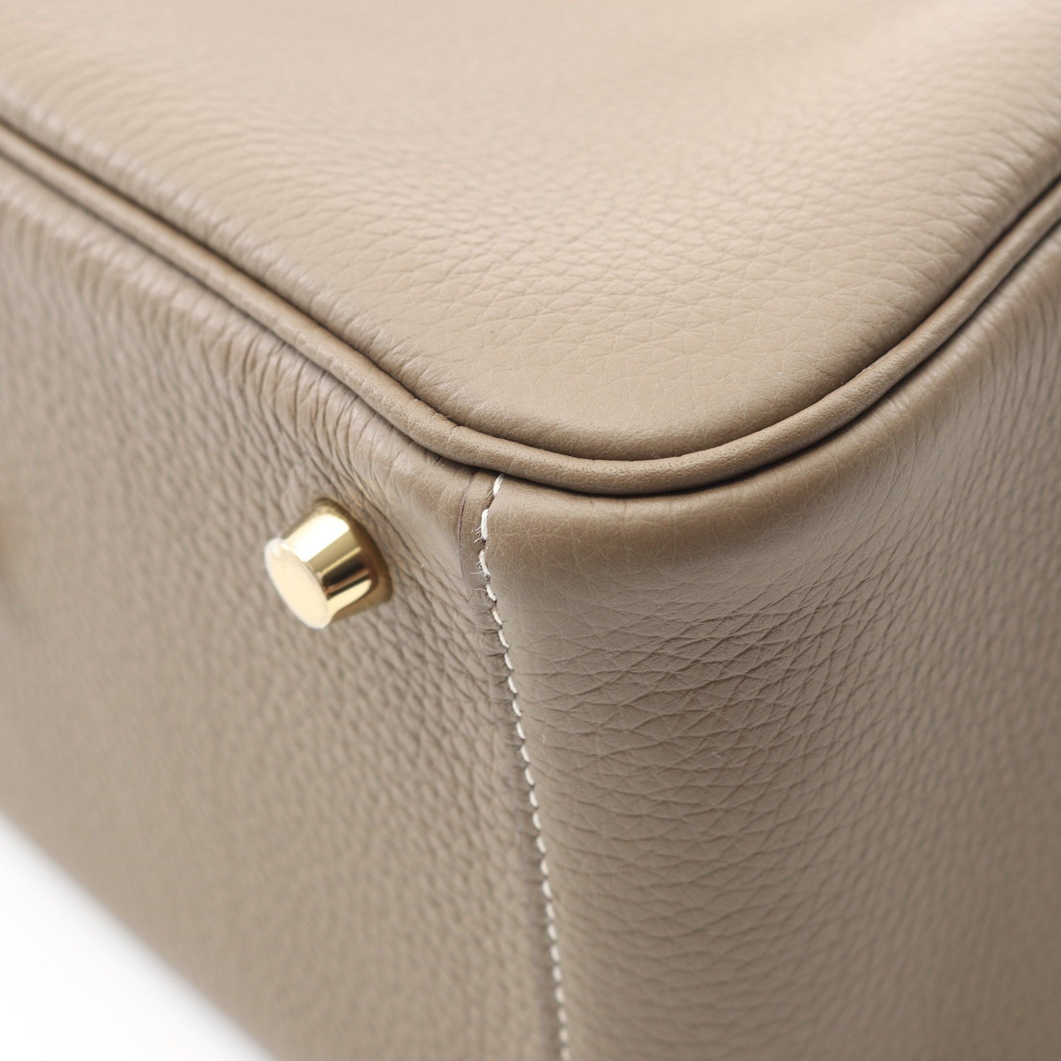 Hermes Hermes Lindy 26 Shoulder Bag Clemence Leather Gray Brown Gold Hardware K Stamp Size ONE SIZE - 6 Thumbnail