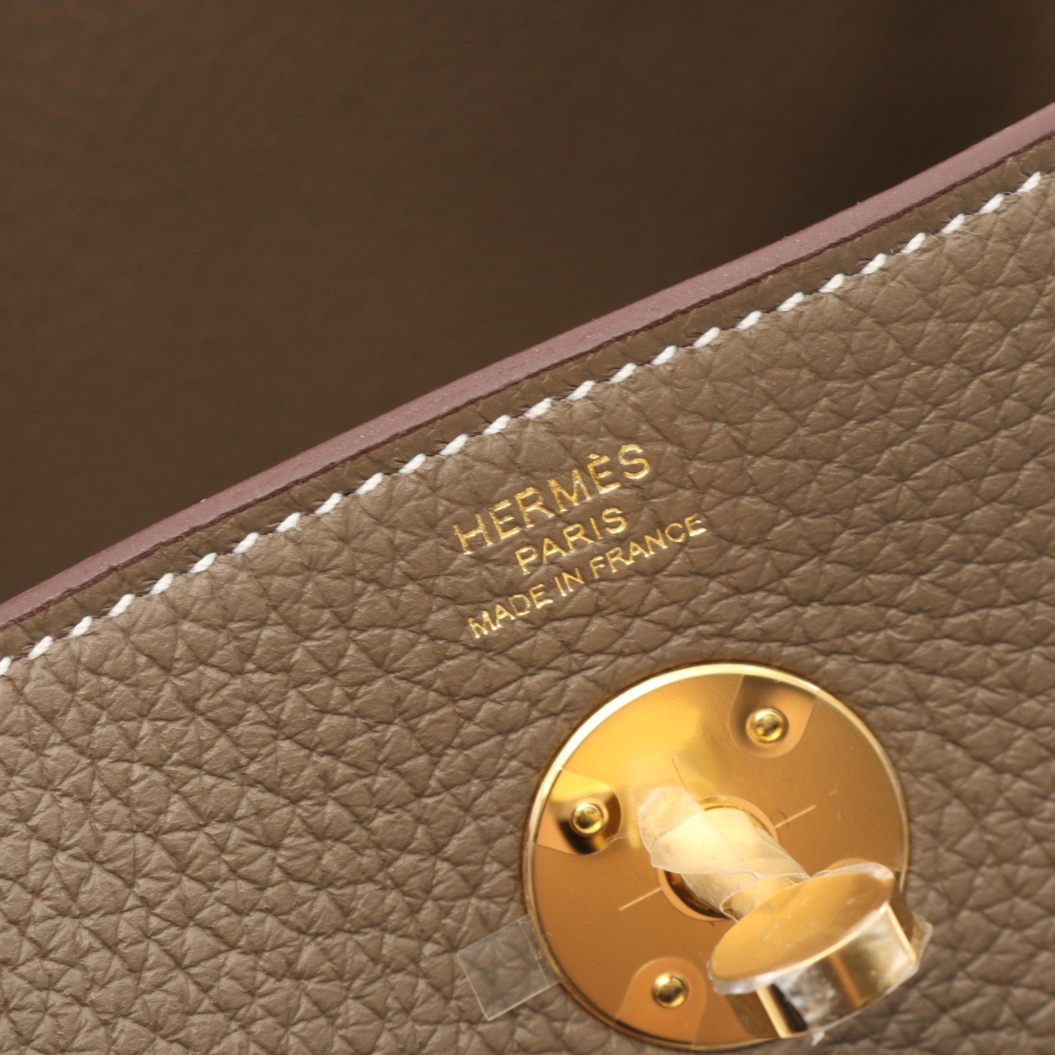 Hermes Hermes Lindy 26 Shoulder Bag Clemence Leather Gray Brown Gold Hardware K Stamp Size ONE SIZE - 4 Thumbnail