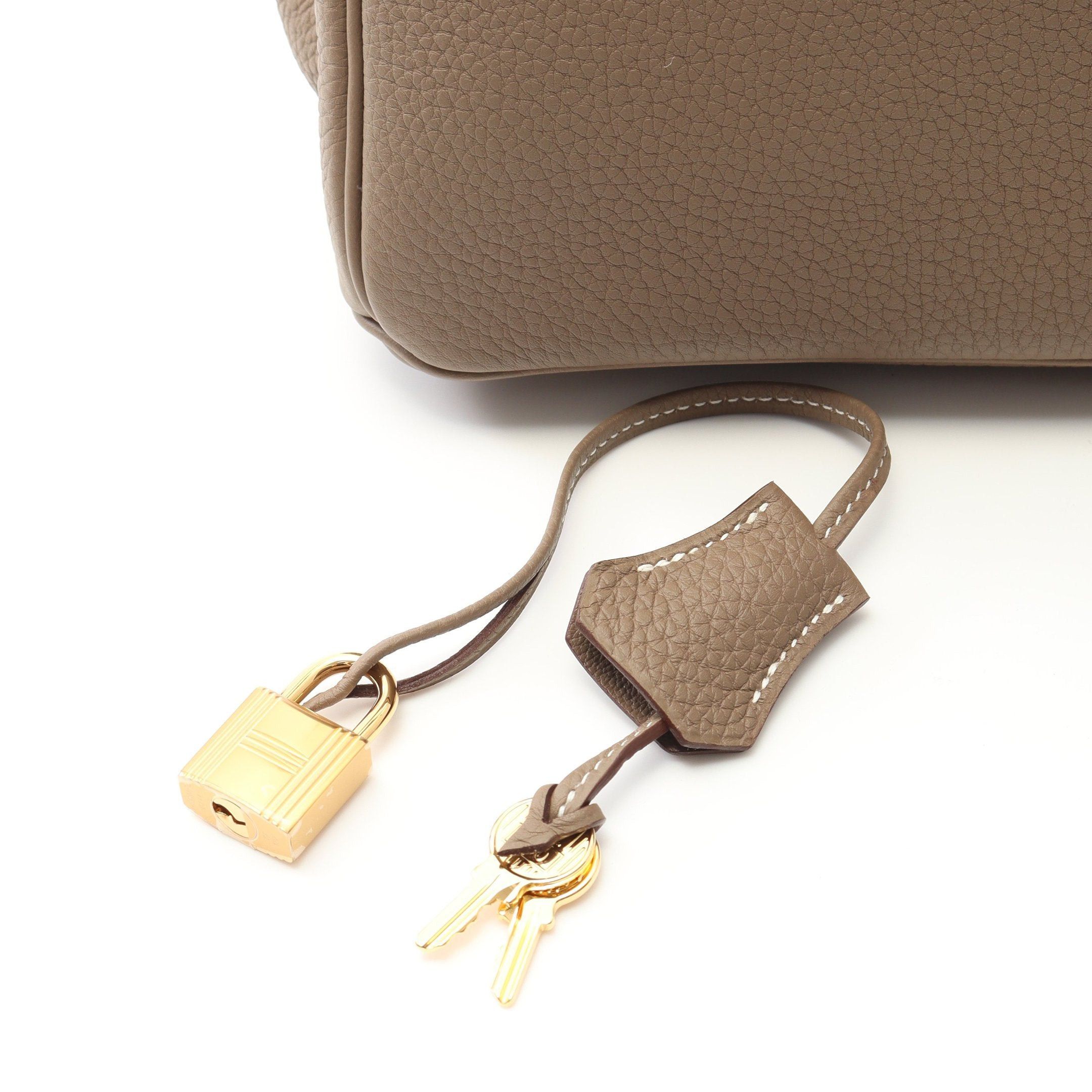 Hermes Hermes Birkin 30 Etoupe Handbag Togo Gray Brown Gold Hardware Double Engraved Size ONE SIZE - 6 Thumbnail