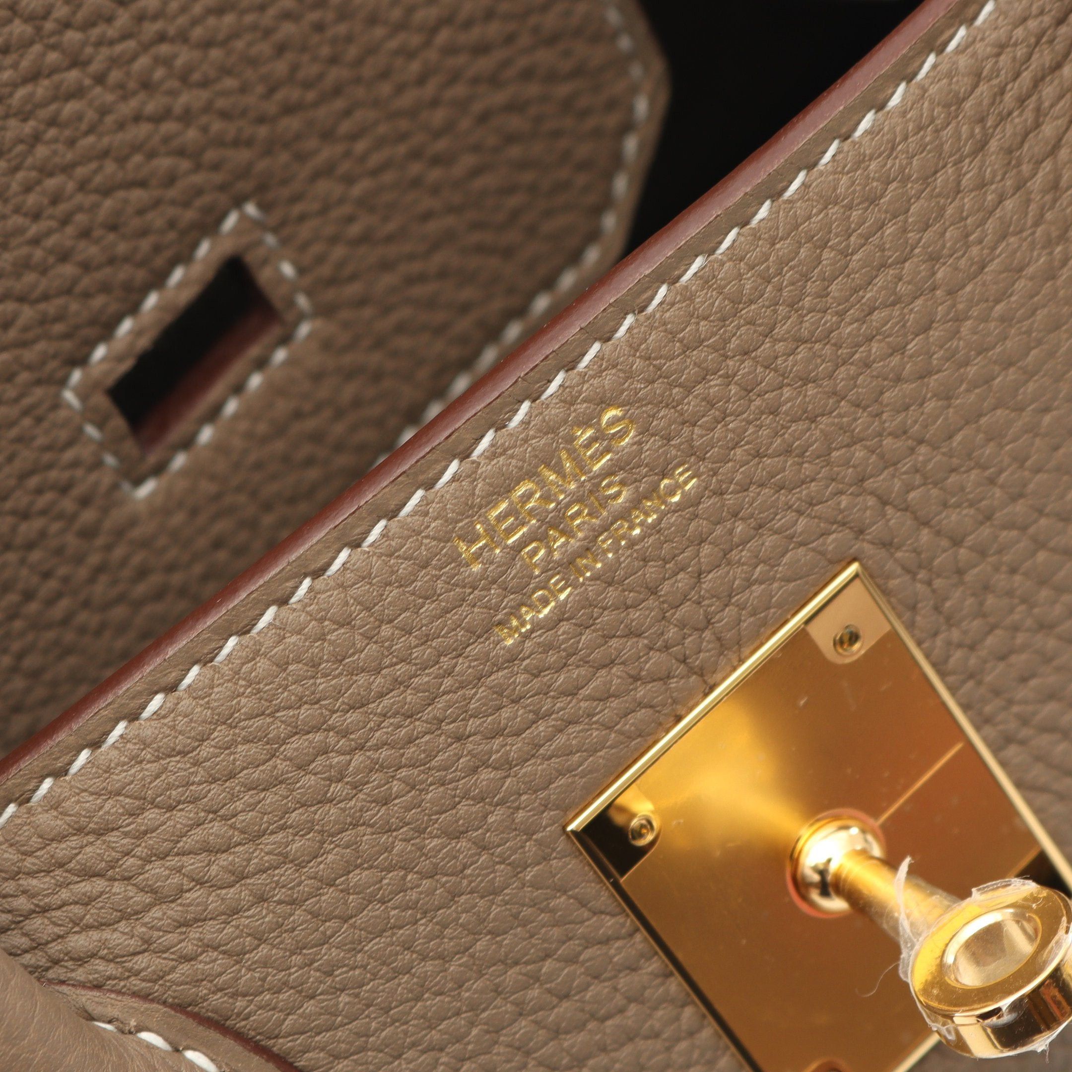 Hermes Hermes Birkin 30 Etoupe Handbag Togo Gray Brown Gold Hardware Double Engraved Size ONE SIZE - 4 Thumbnail