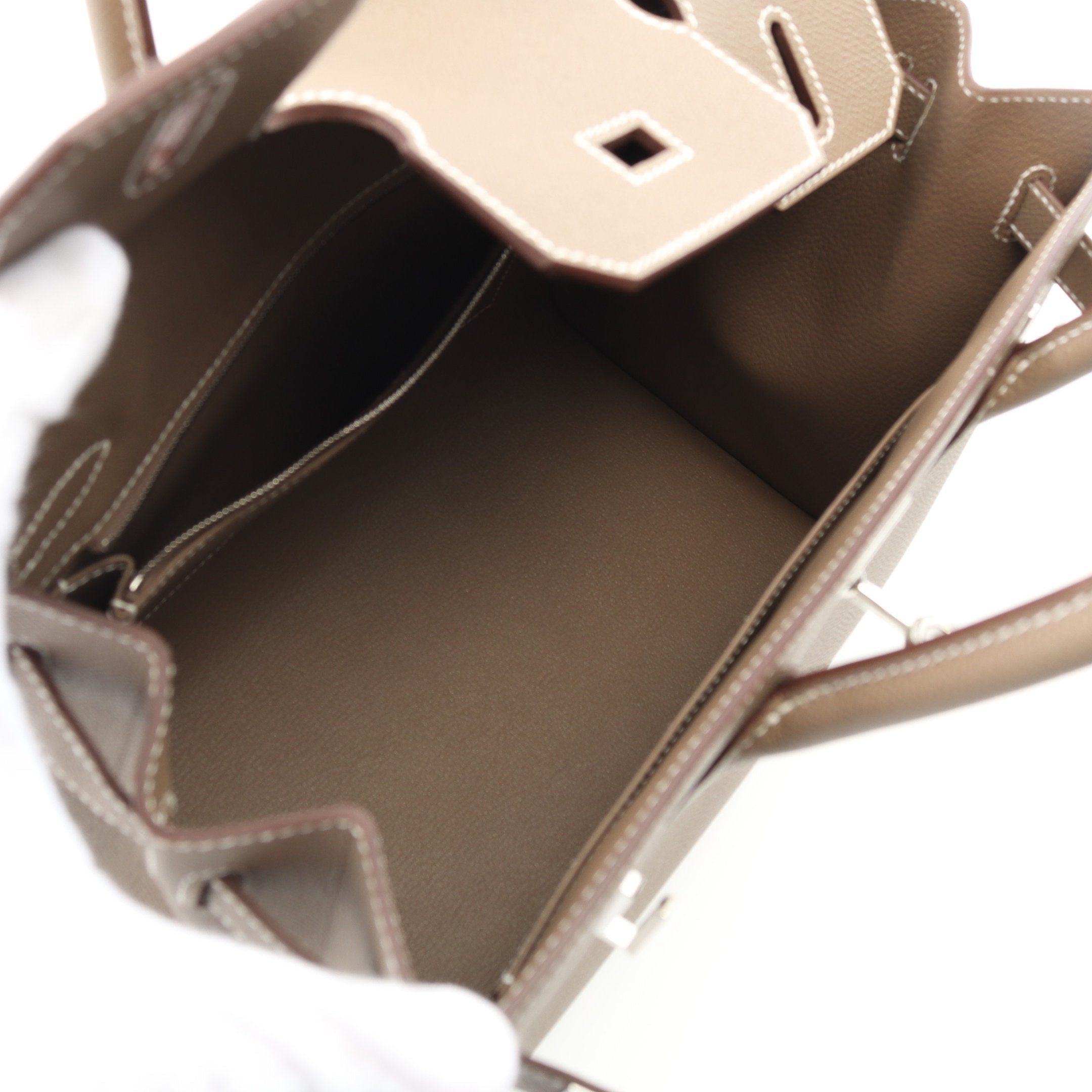 Hermes Hermes Birkin 30 Serie Etoupe Handbag Veau Epsom Gray Brown Silver Hardware K Stamp Size ONE SIZE - 3 Thumbnail