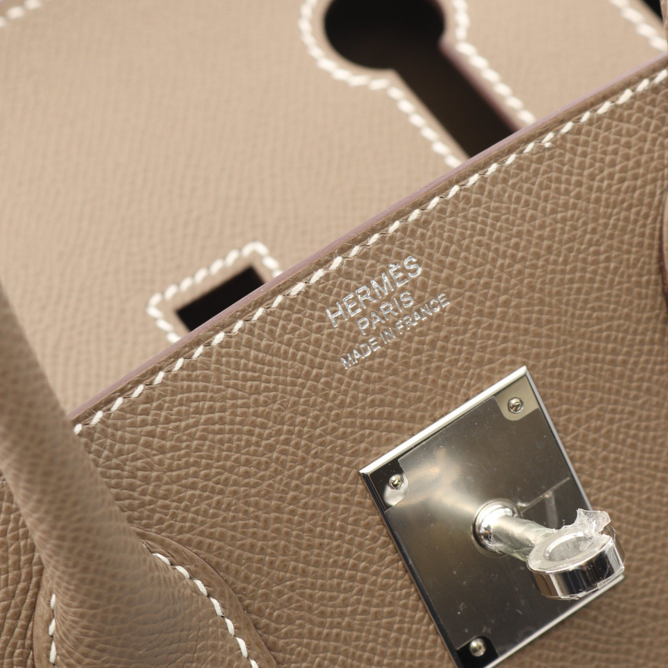 Hermes Hermes Birkin 30 Serie Etoupe Handbag Veau Epsom Gray Brown Silver Hardware K Stamp Size ONE SIZE - 4 Thumbnail
