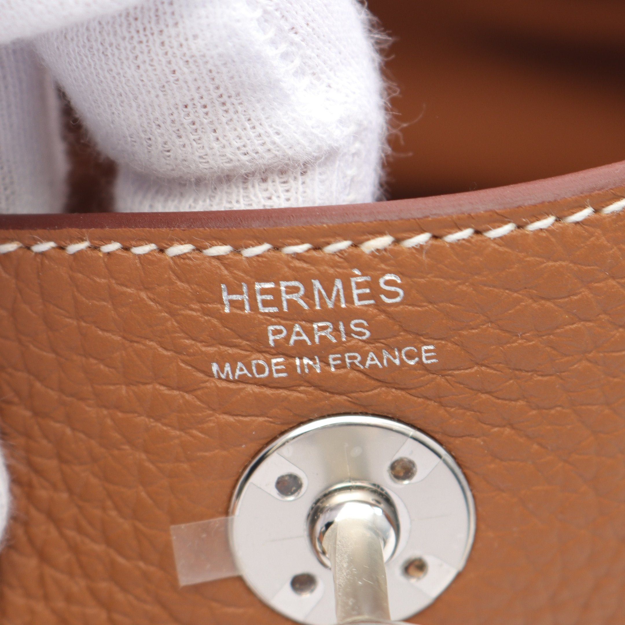 Hermes Hermes Lindy Mini Gold Shoulder Bag Clemence Leather Light Brown Silver Hardware K Stamp Size ONE SIZE - 4 Thumbnail