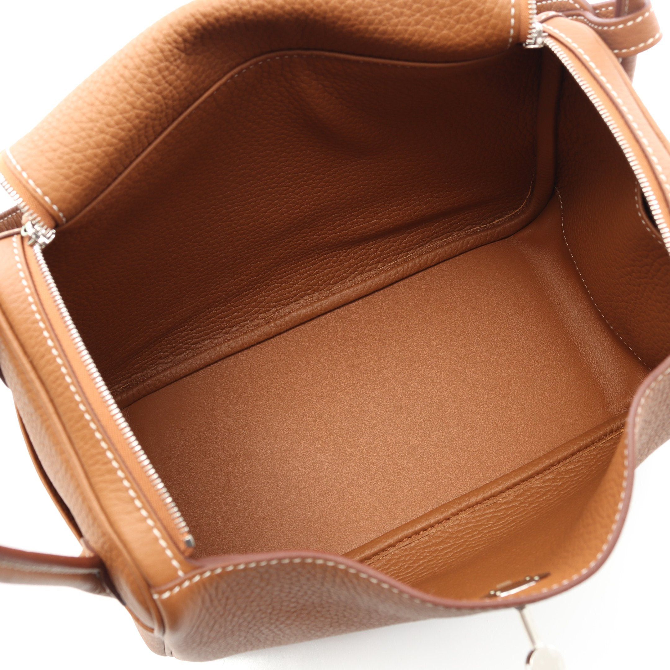 Hermes Hermes Lindy 26 Gold Shoulder Bag Clemence Leather Light Brown Silver Hardware K Stamp Size ONE SIZE - 3 Thumbnail