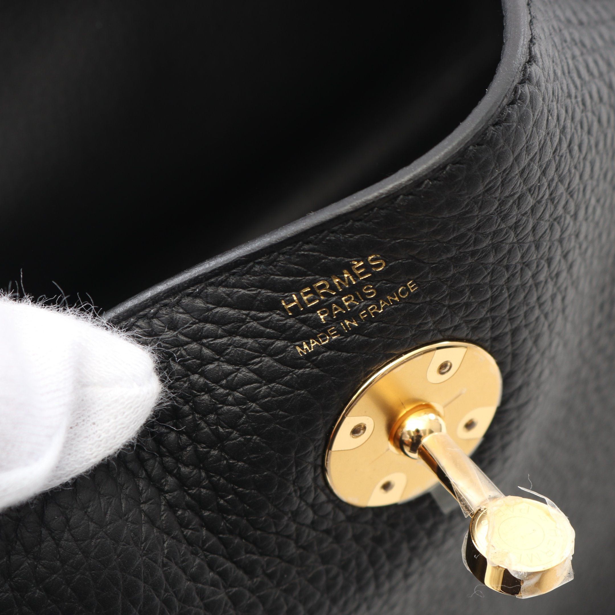 Hermes Hermes Lindy 26 Shoulder Bag Clemence Leather Black Gold Hardware K Stamp Size ONE SIZE - 4 Thumbnail
