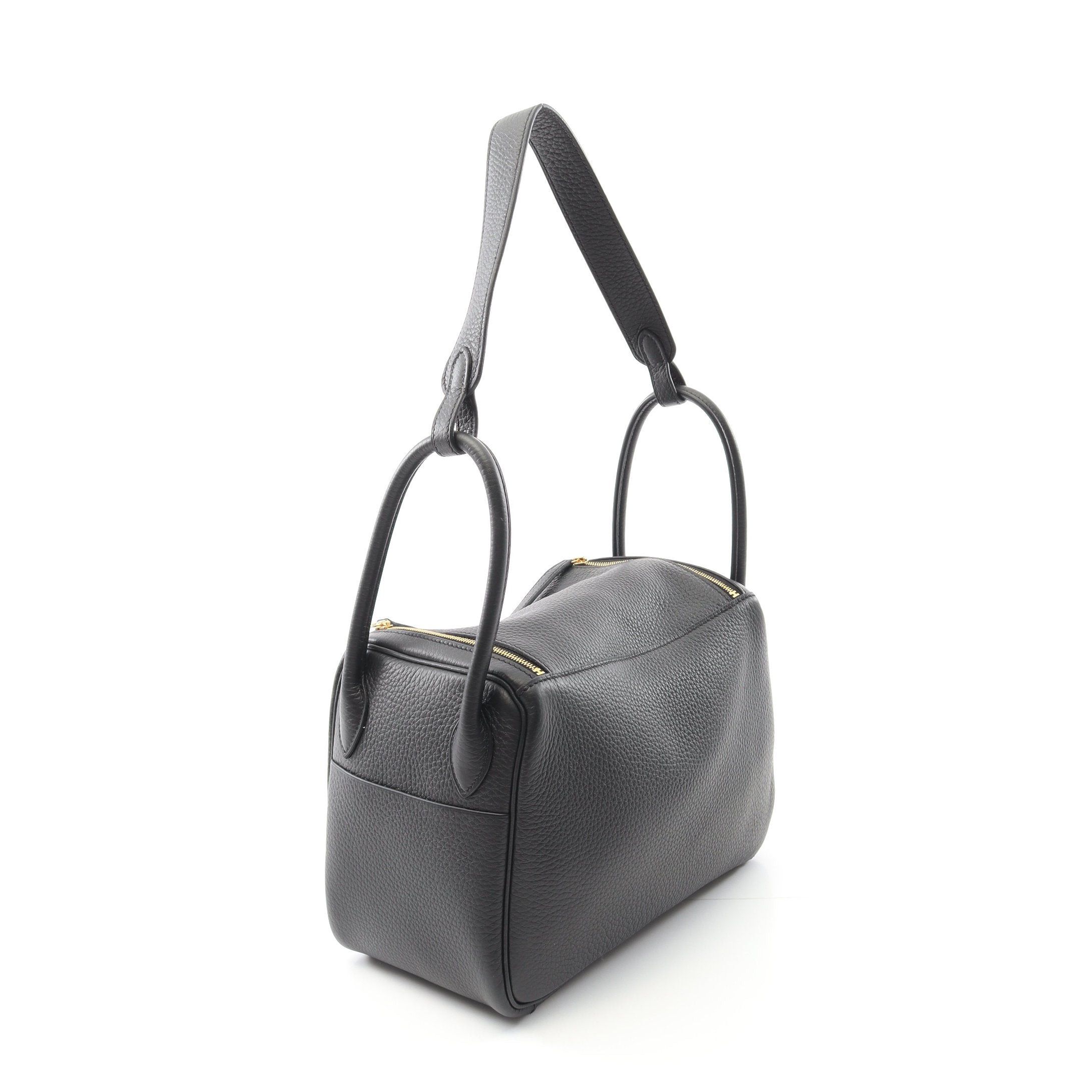 Hermes Hermes Lindy 26 Shoulder Bag Clemence Leather Black Gold Hardware K Stamp Size ONE SIZE - 2 Thumbnail