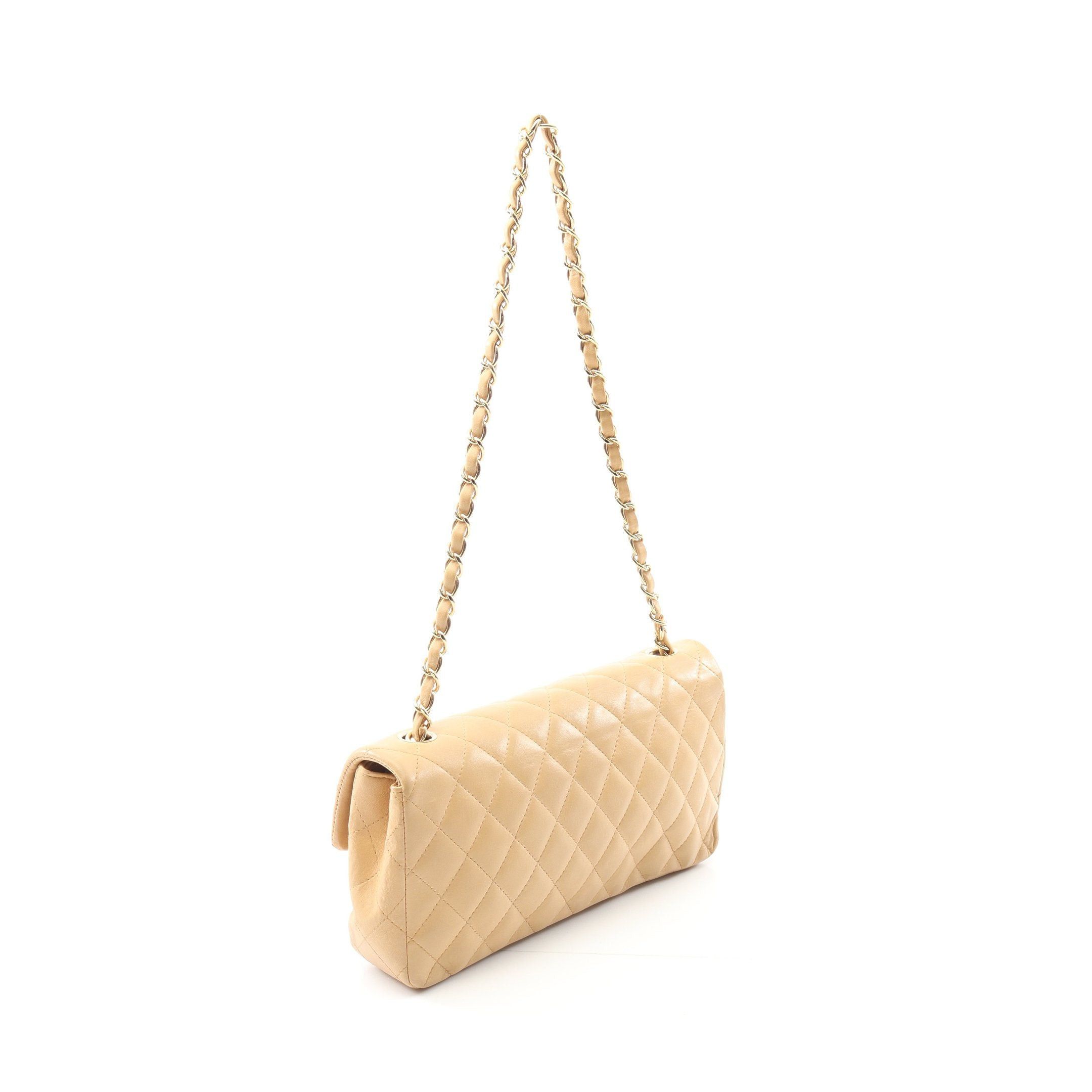 Chanel Chanel Matelasse Chain Shoulder Bag Lambskin Beige Gold Hardware Size ONE SIZE - 2 Thumbnail