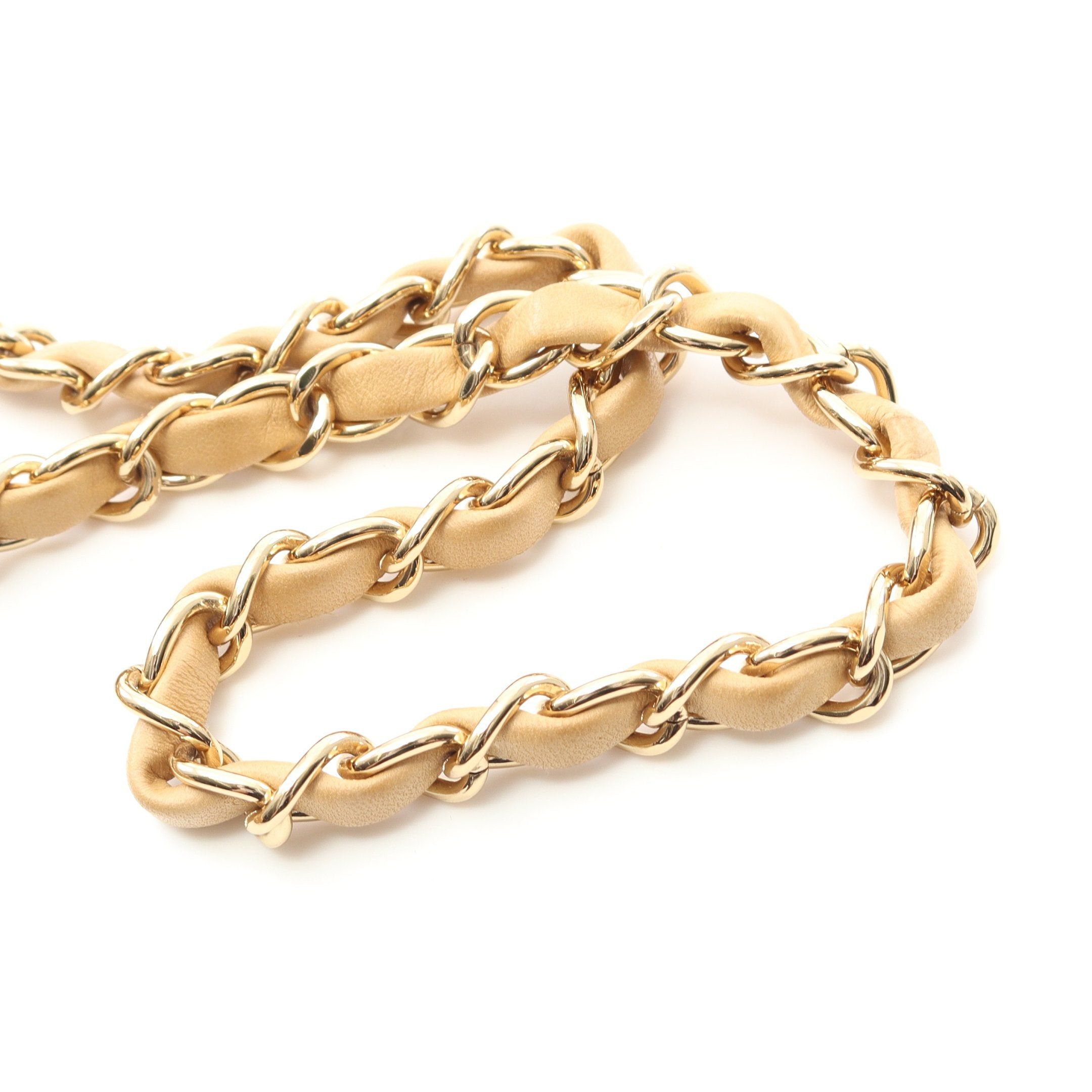 Chanel Chanel Matelasse Chain Shoulder Bag Lambskin Beige Gold Hardware Size ONE SIZE - 10 Thumbnail