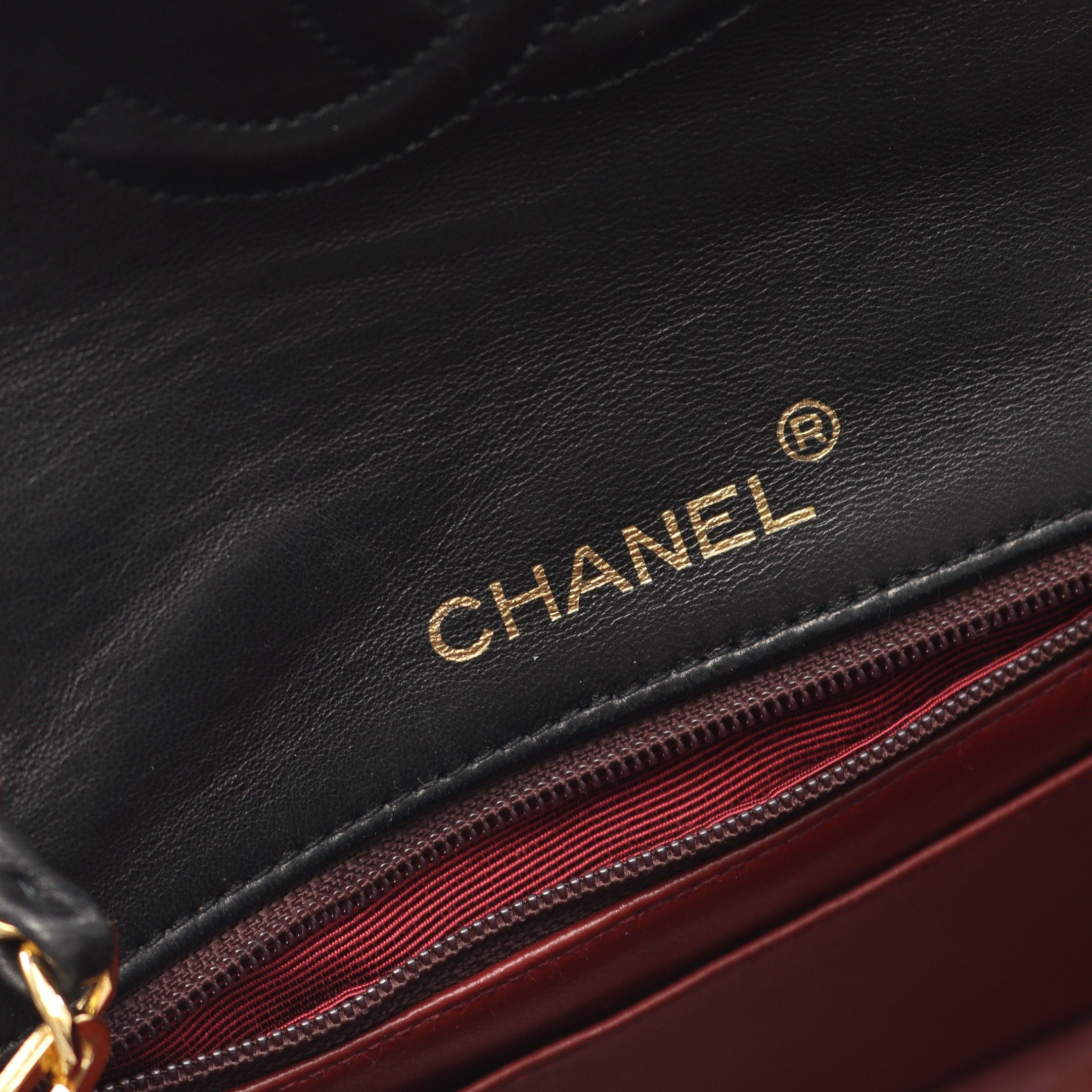 Chanel Chanel Mini Matelasse Chain Shoulder Bag Lambskin Black Gold Hardware Size ONE SIZE - 4 Thumbnail