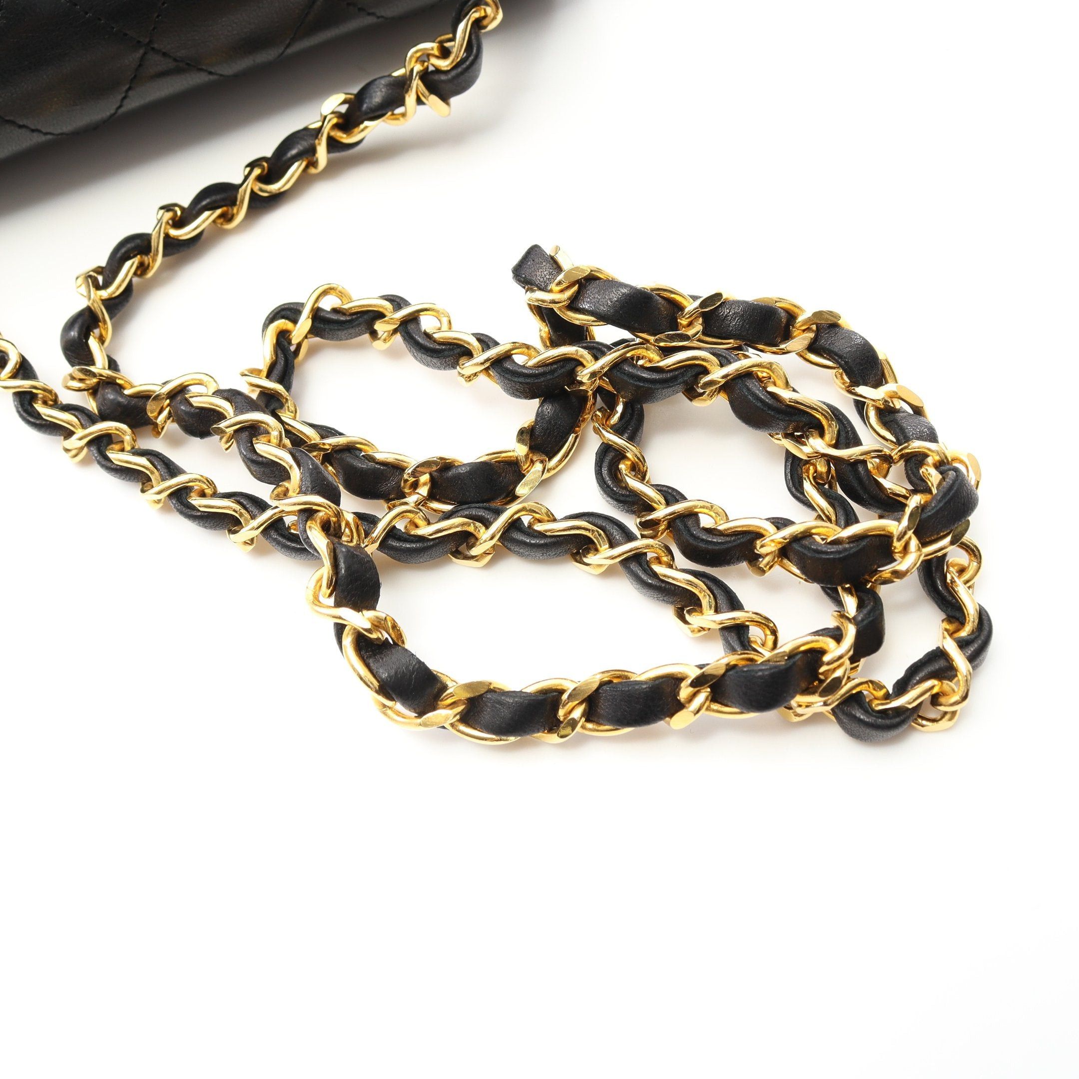 Chanel Chanel Mini Matelasse Chain Shoulder Bag Lambskin Black Gold Hardware Size ONE SIZE - 11 Thumbnail