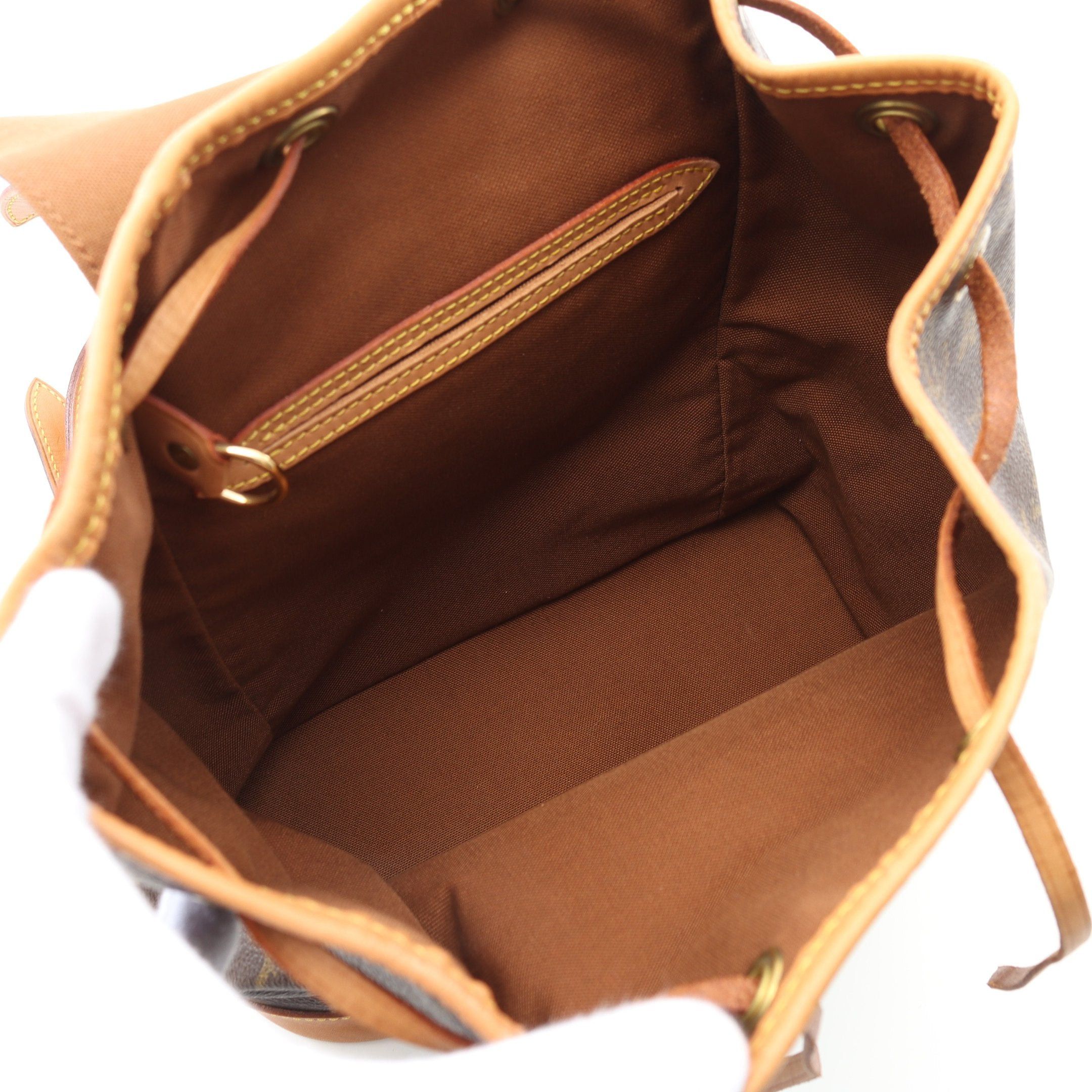 Louis Vuitton Louis Vuitton Montsouris Mm Monogram Backpack Rucksack Leather Brown Size ONE SIZE - 3 Thumbnail
