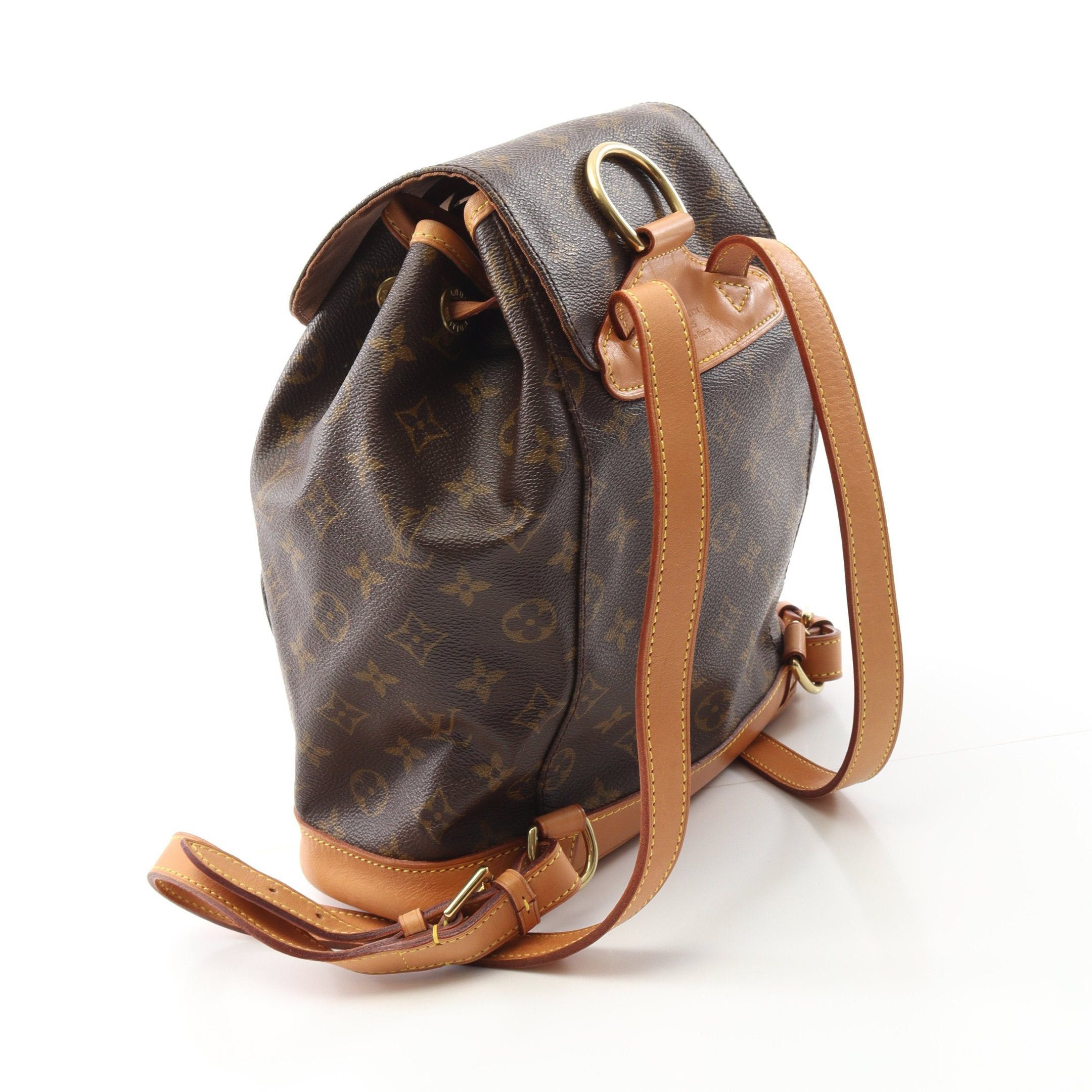 Louis Vuitton Louis Vuitton Montsouris Mm Monogram Backpack Rucksack Leather Brown Size ONE SIZE - 2 Thumbnail