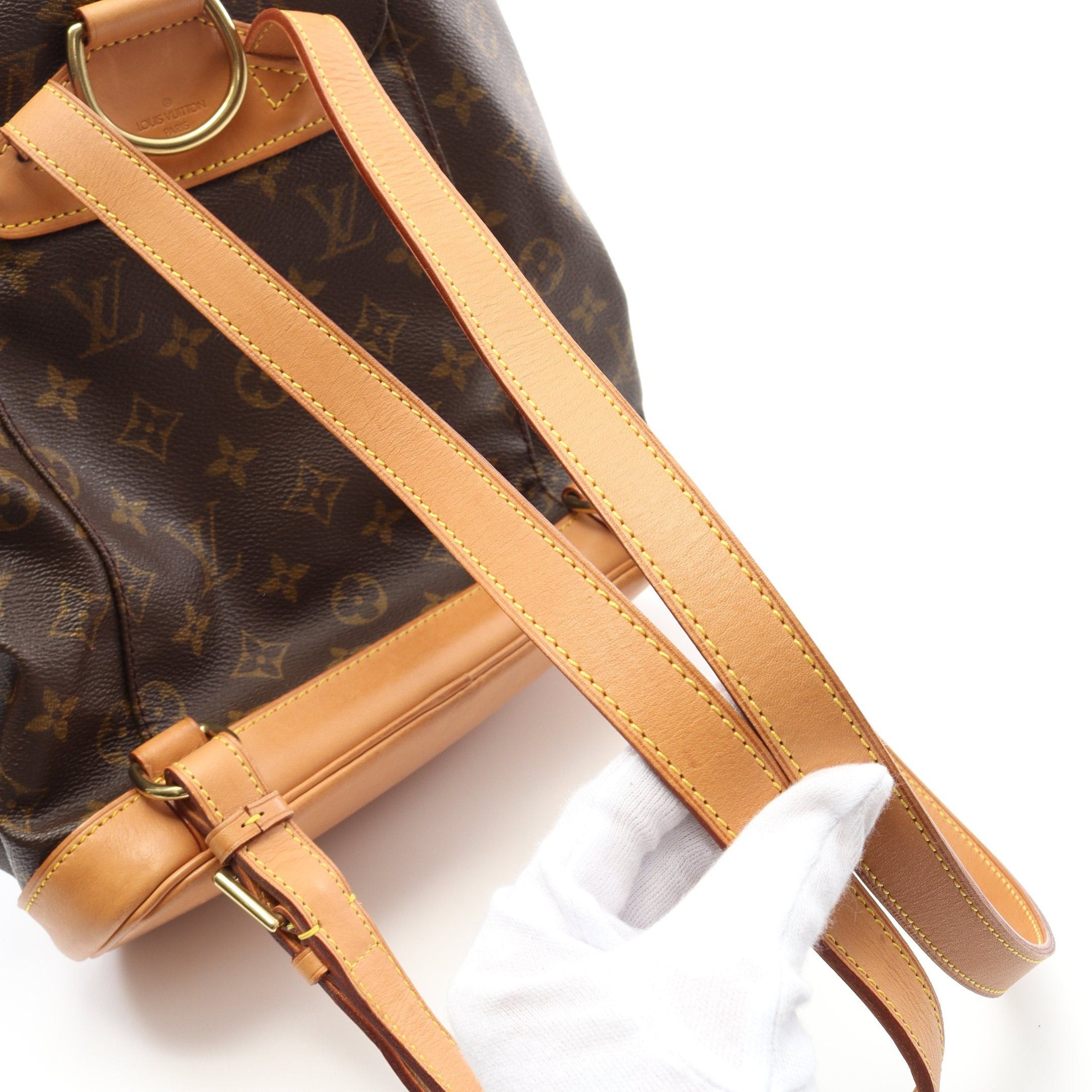 Louis Vuitton Louis Vuitton Montsouris Mm Monogram Backpack Rucksack Leather Brown Size ONE SIZE - 10 Thumbnail