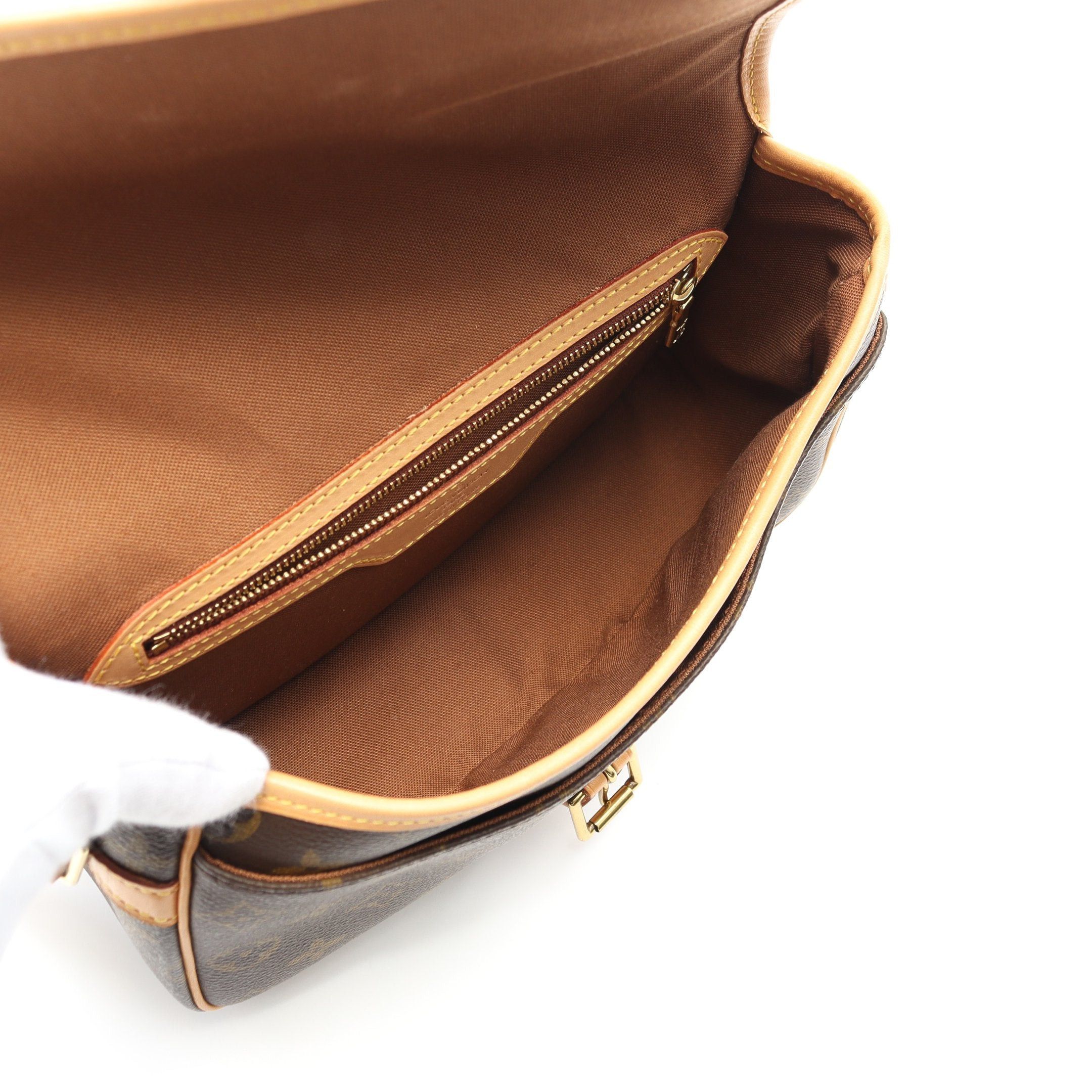 Louis Vuitton Louis Vuitton Sologne Monogram Shoulder Bag Leather Brown Size ONE SIZE - 3 Thumbnail