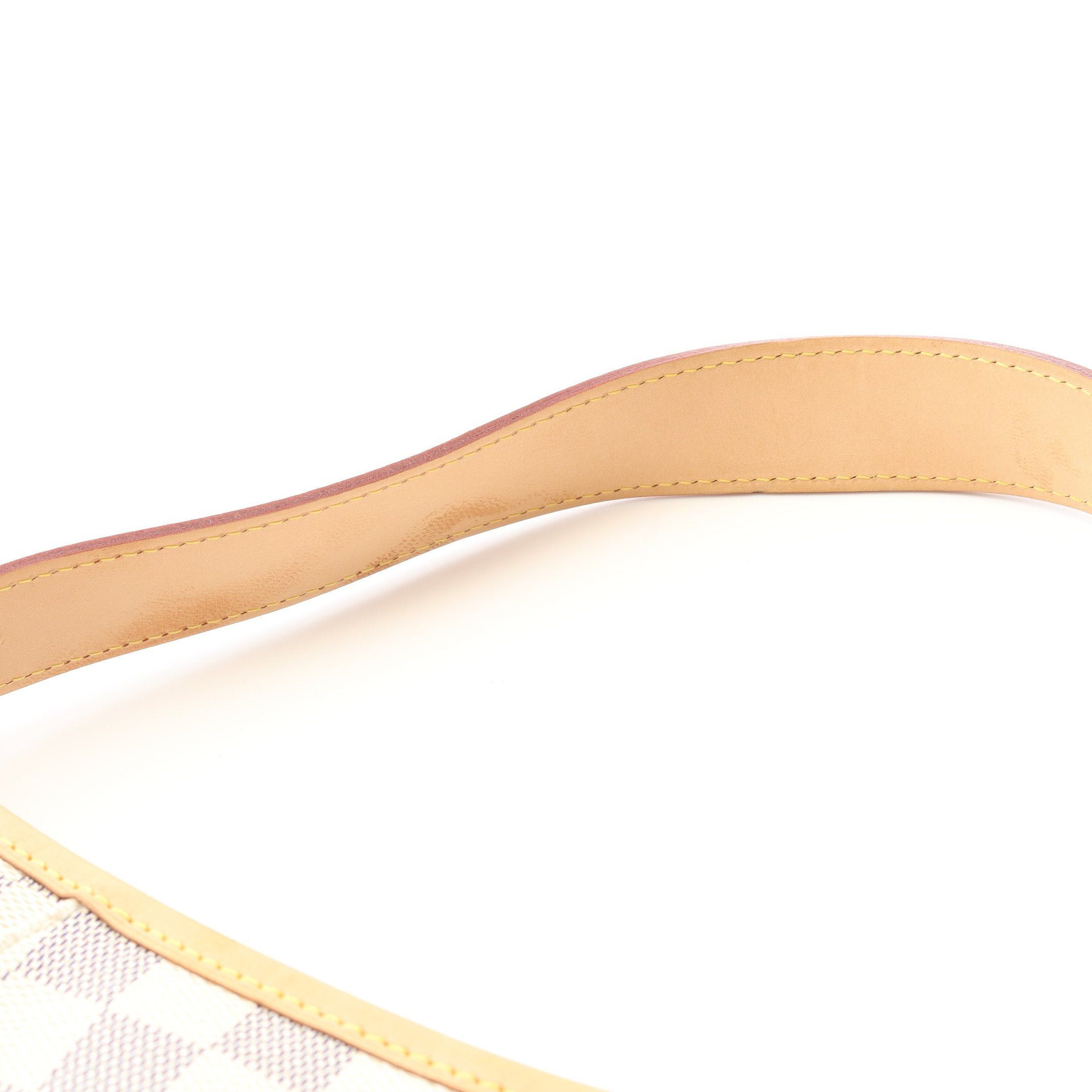 Louis Vuitton Louis Vuitton Galliera Pm Damier Azur One Shoulder Bag Leather White Size ONE SIZE - 8 Thumbnail